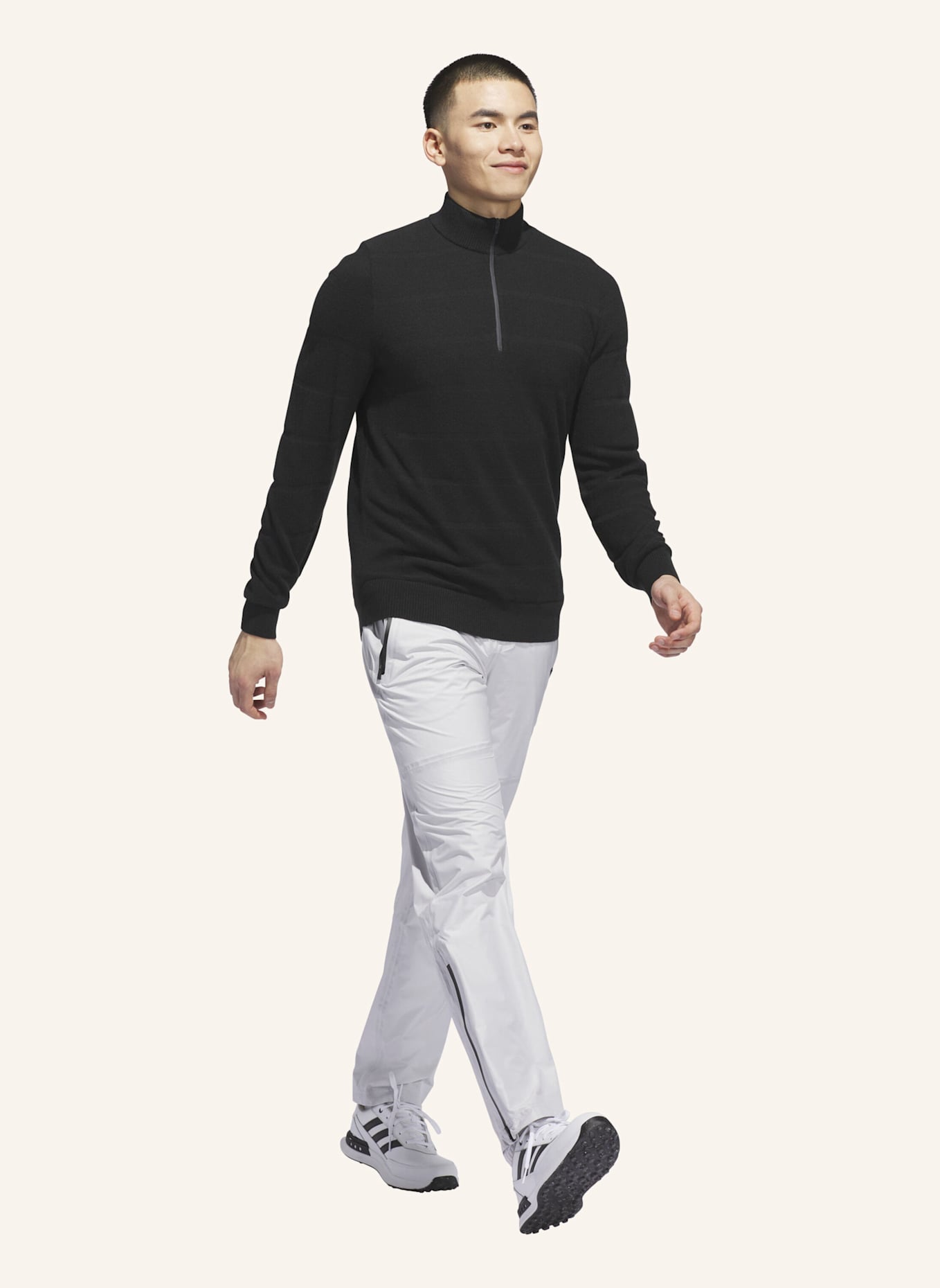 adidas ULTIMATE365 TOUR WIND KNIT QUARTER-ZIP.: SCHWARZ