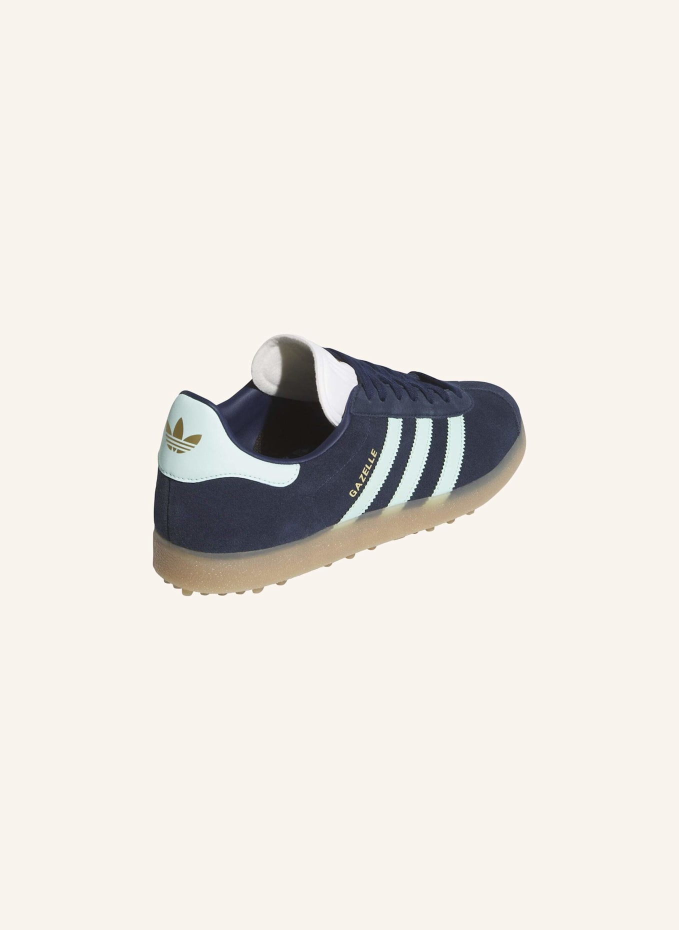 adidas GAZELLE SPIKELESS GOLFSCHUH: BLAU/ GRÜN/ WEISS