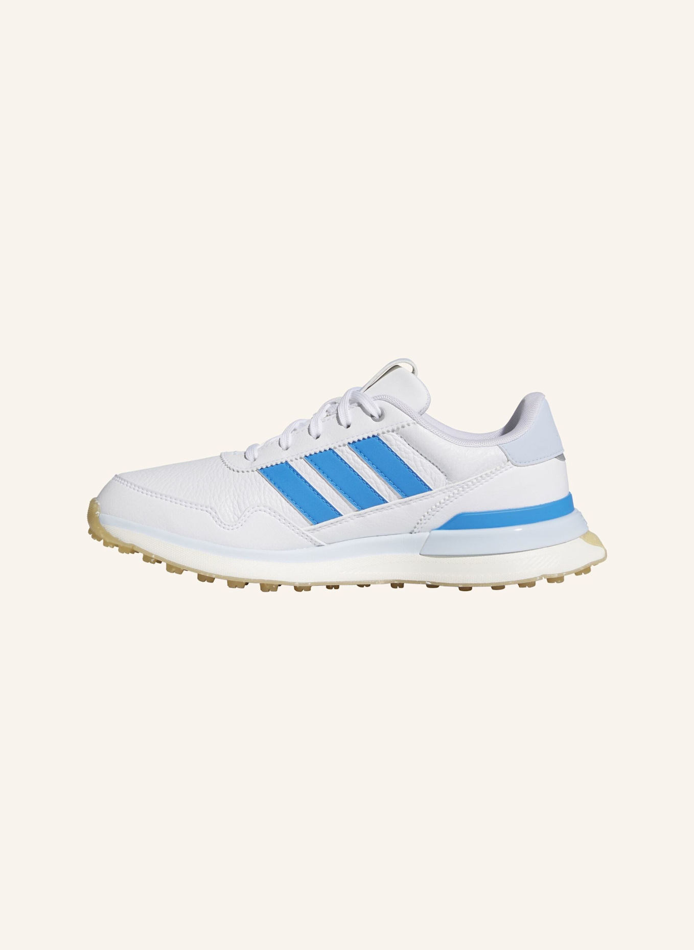 adidas S2G 26 LEATHER SPIKELESS GOLFSCHUH: WEISS/ BLAU