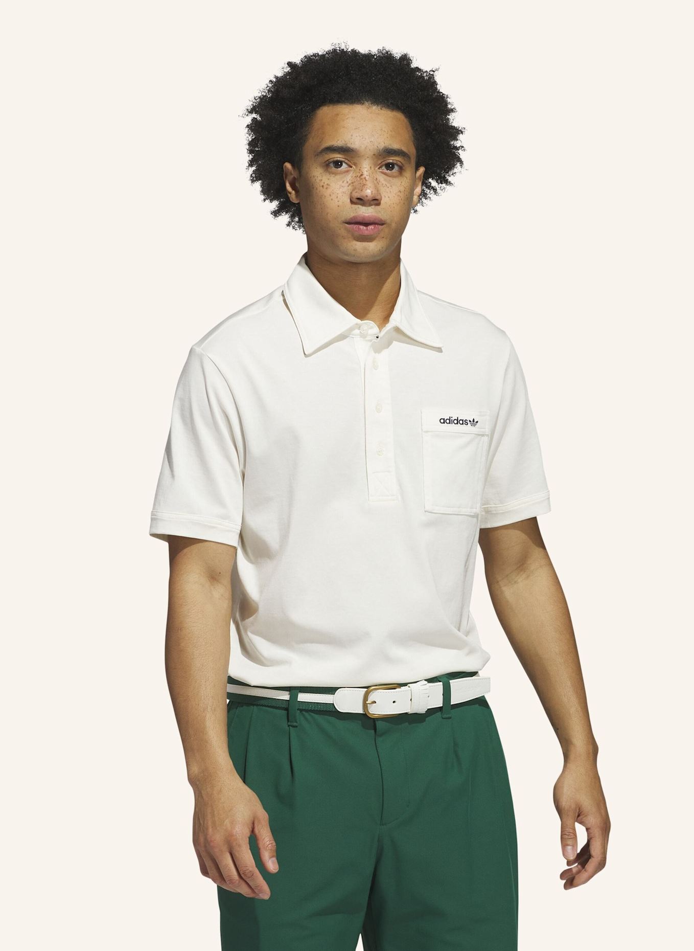 adidas ORIGINALS ARCHIVE POCKET POLOSHIRT: WEISS