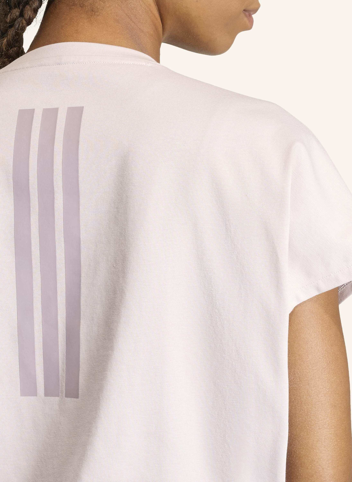 adidas POWER WORKOUT BOXY 3-STREIFEN TANKTOP, KÜRZER GESCHNITTEN: LILA