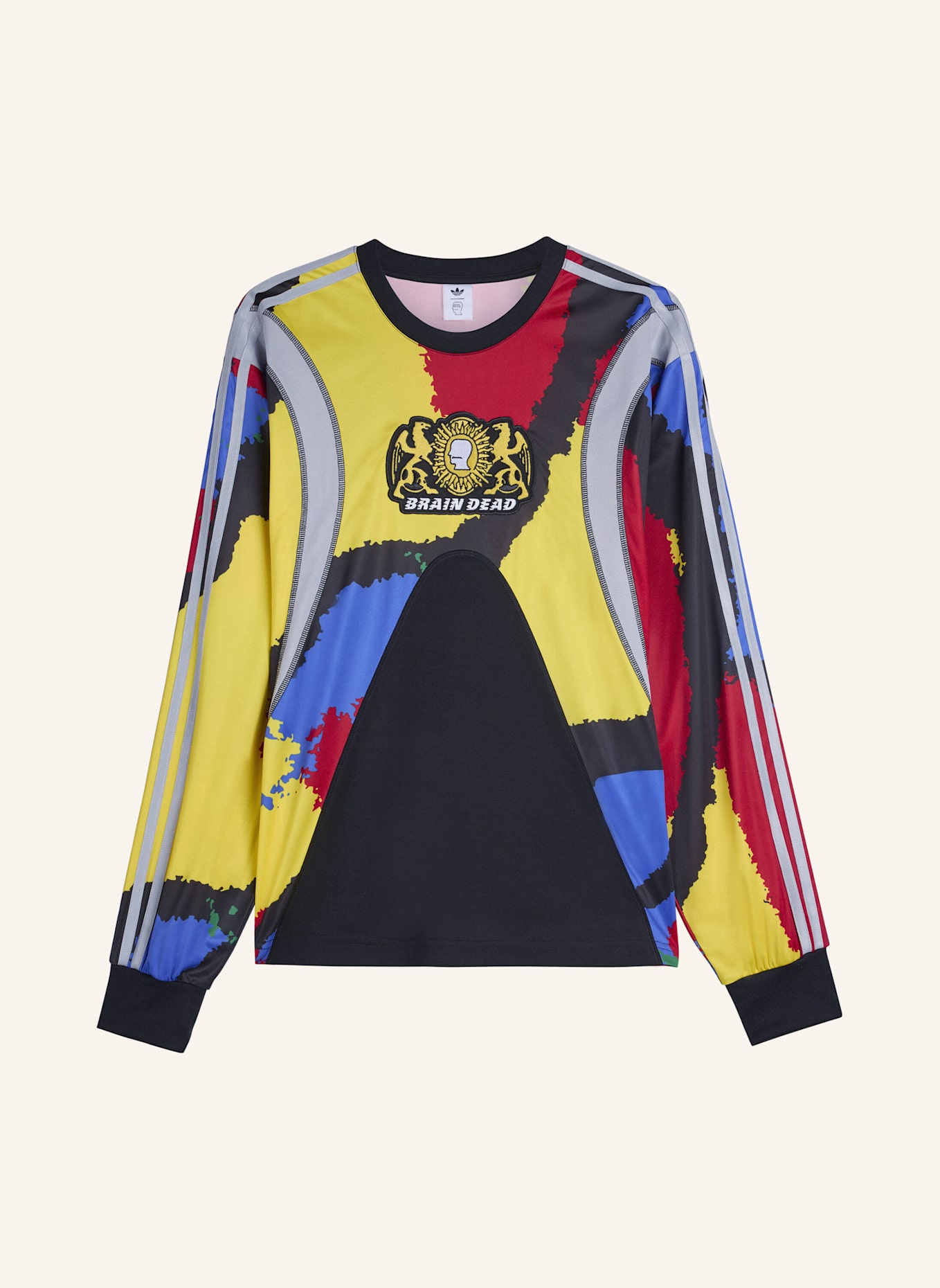 adidas Originals BRAIN DEAD LONG SLEEVE TRIKOT: SCHWARZ/ GELB