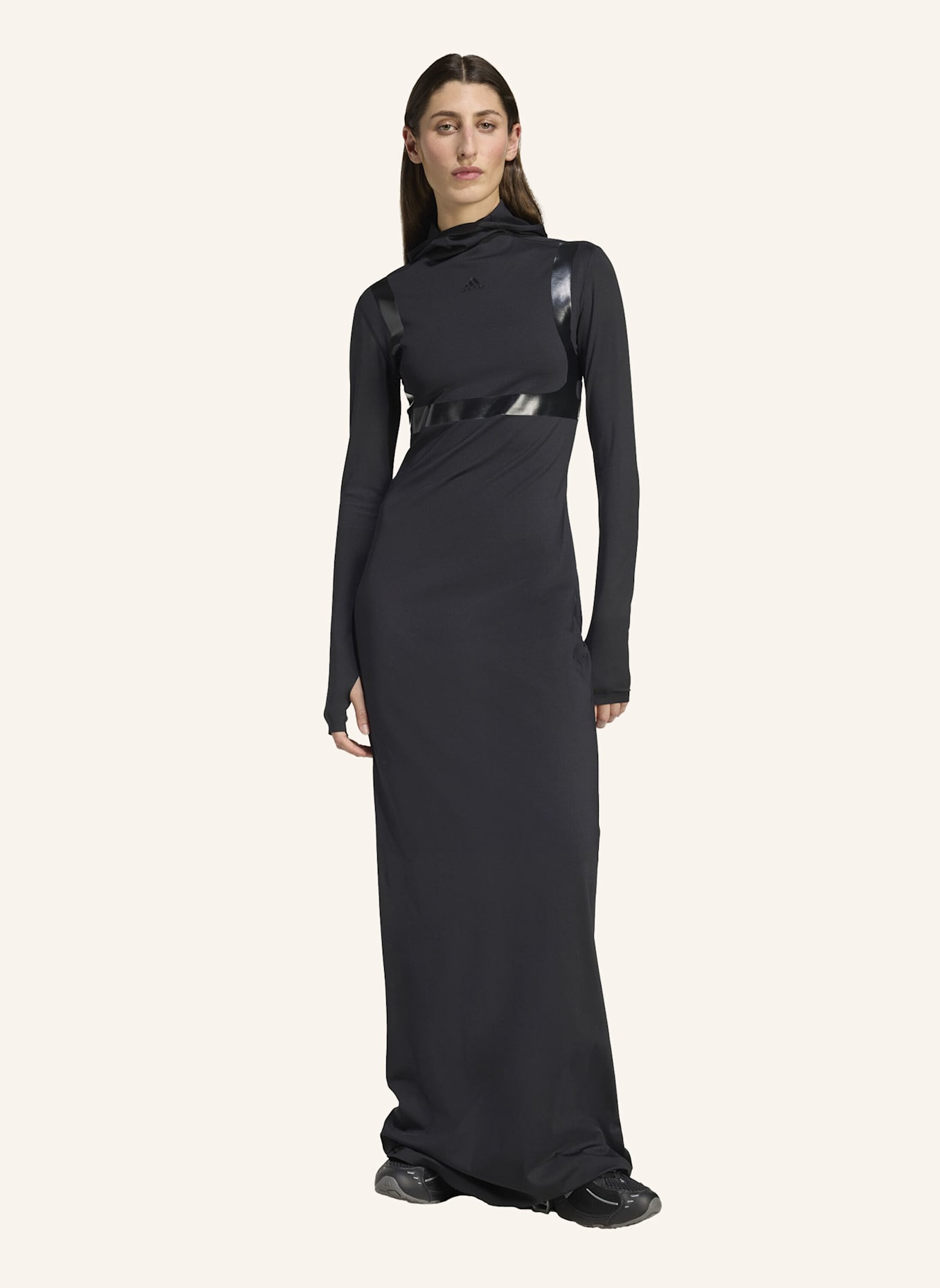 adidas Originals TECHFIT MAXI KLEID: SCHWARZ