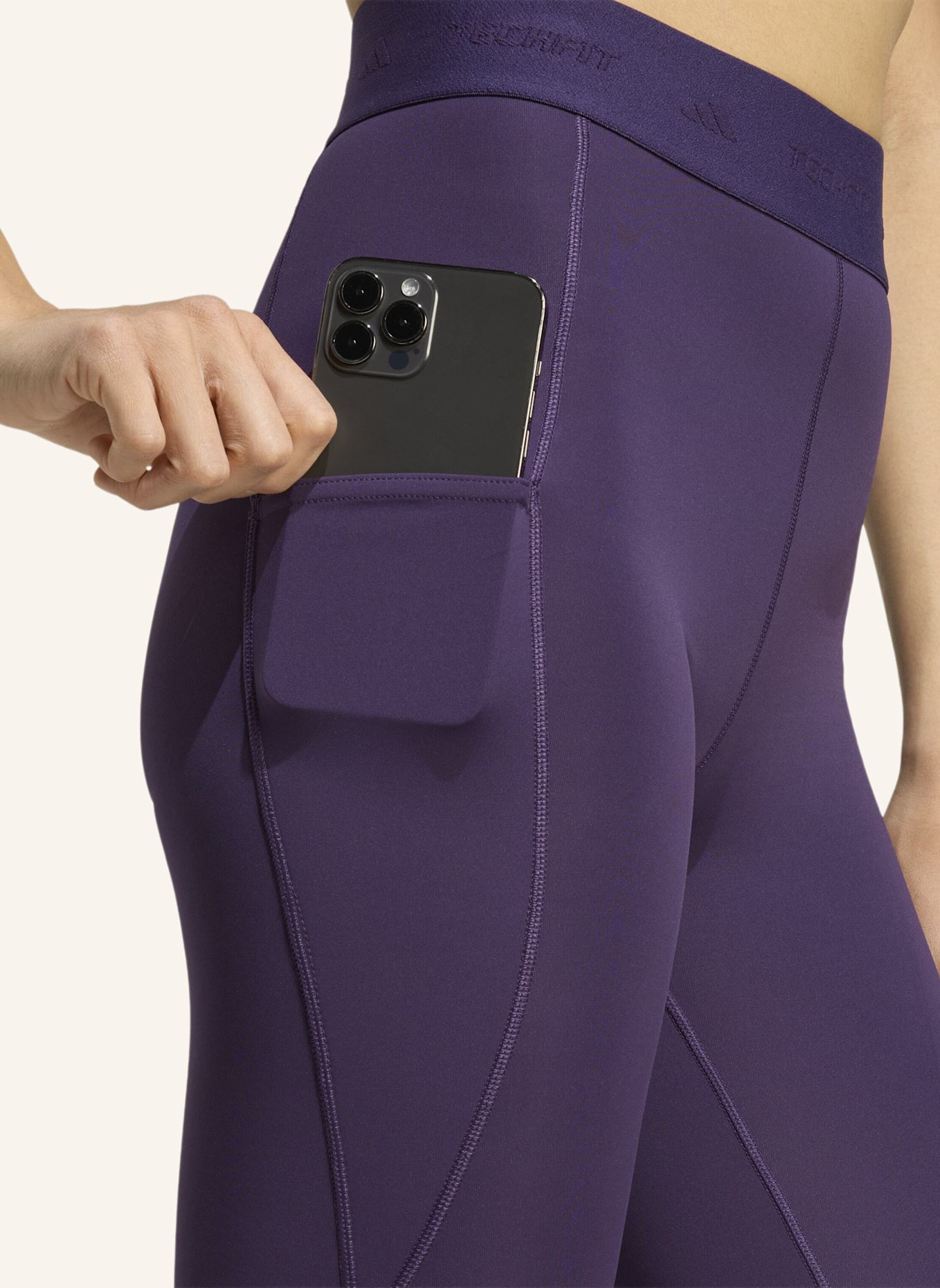 adidas ADIDAS TECHFIT COLD.RDY FULL-LENGTH LEGGINGS: LILA