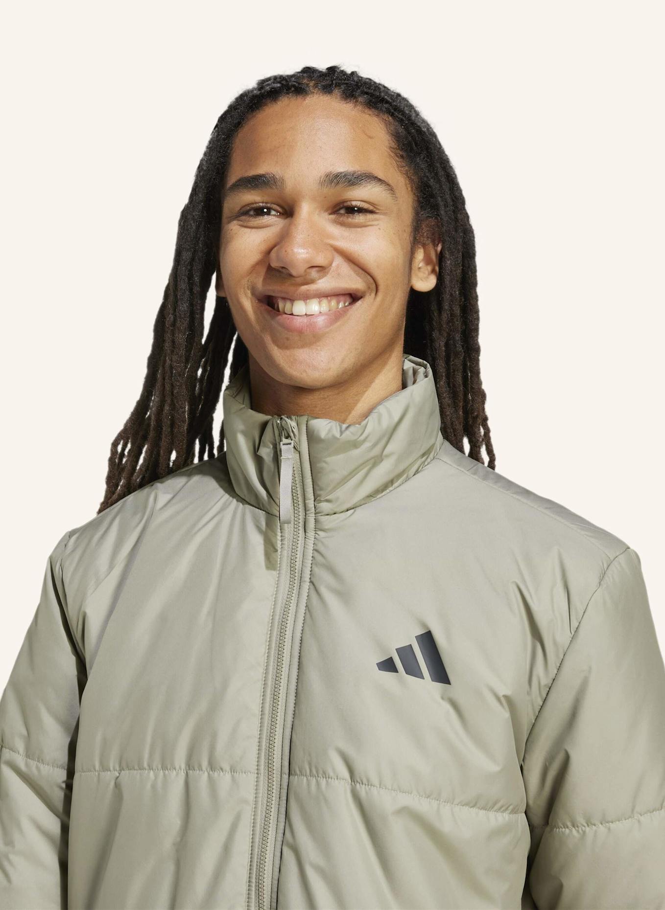adidas BSC CLIMAWARM 3-STRIPES ISOLATIONSJACKE: SILBER