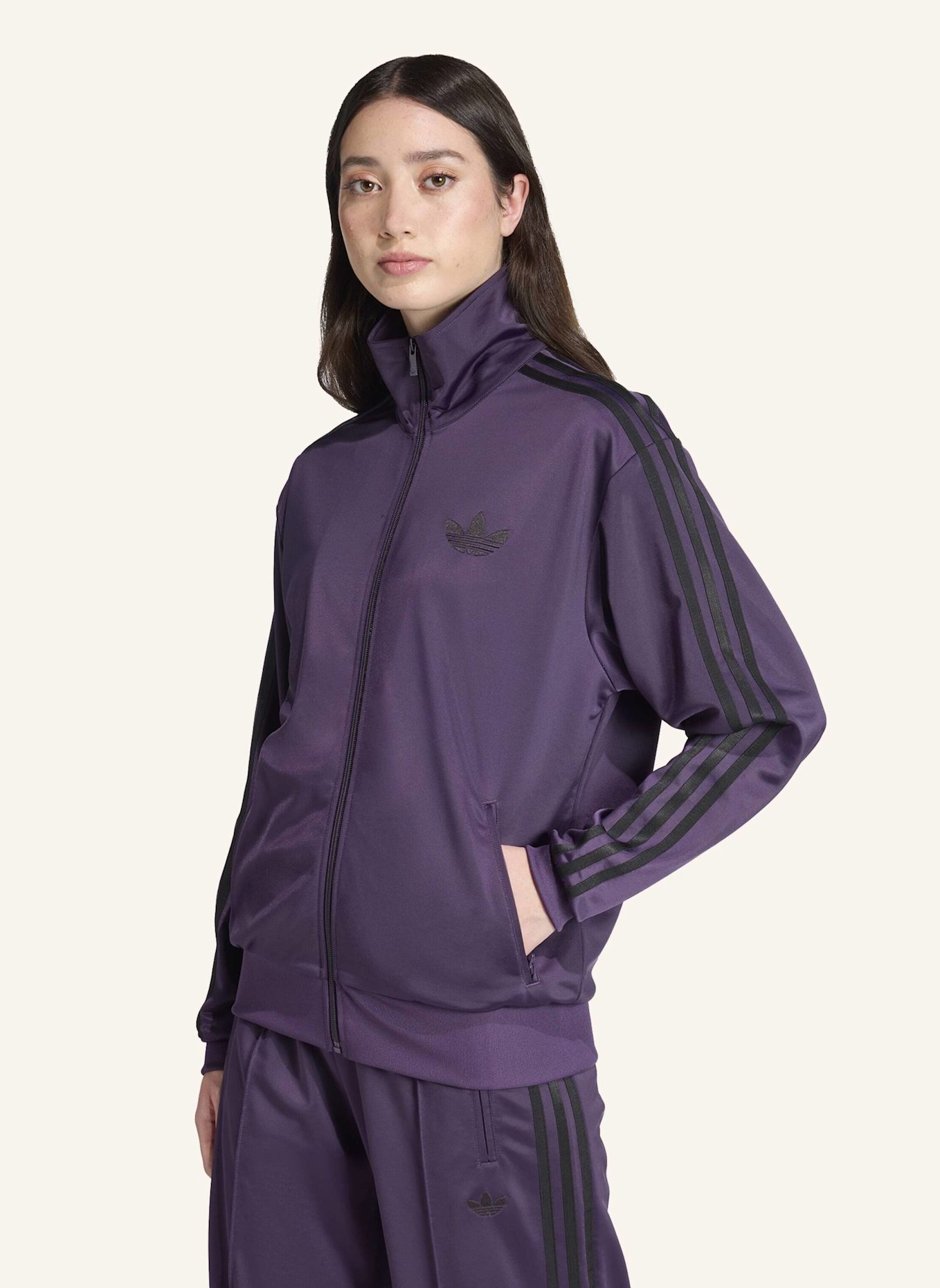 adidas Originals Trainingsjacke FIREBIRD: LILA/ SCHWARZ