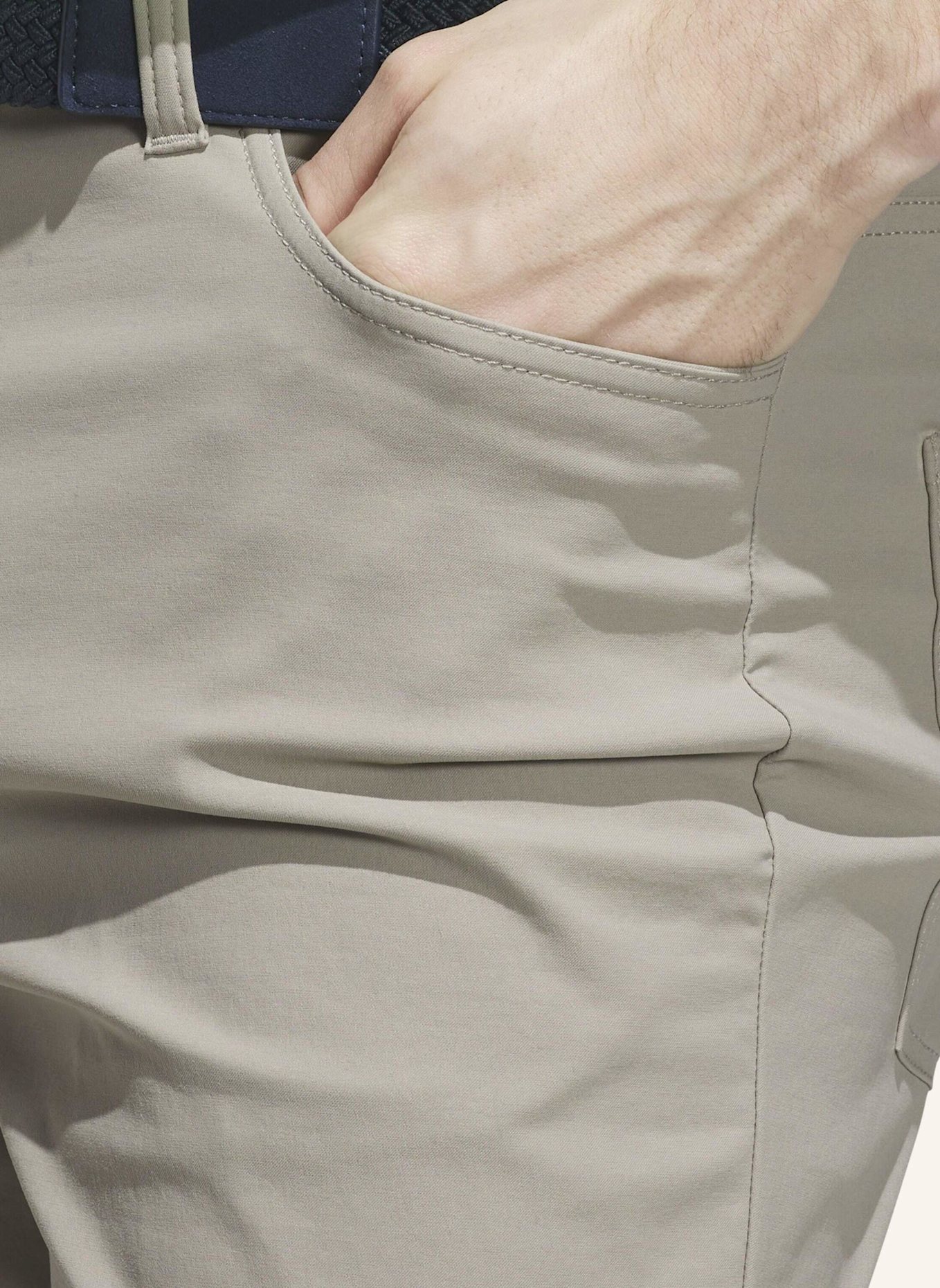 adidas ULTIMATE365 5-POCKET GOLF SHORTS: BEIGE