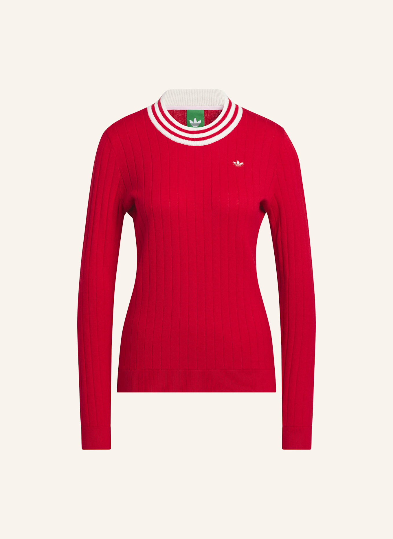 adidas ORIGINALS CASHMERE KNIT PULLOVER: ROT
