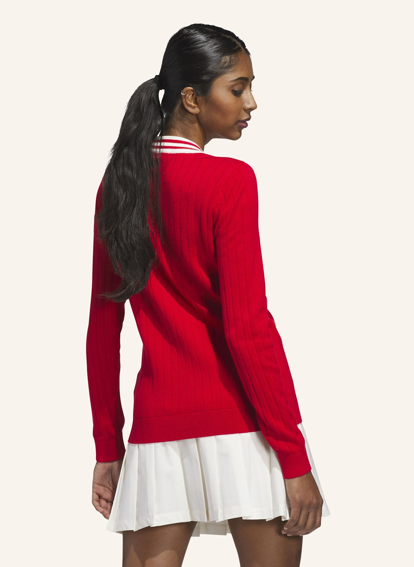 adidas ORIGINALS CASHMERE KNIT PULLOVER: ROT