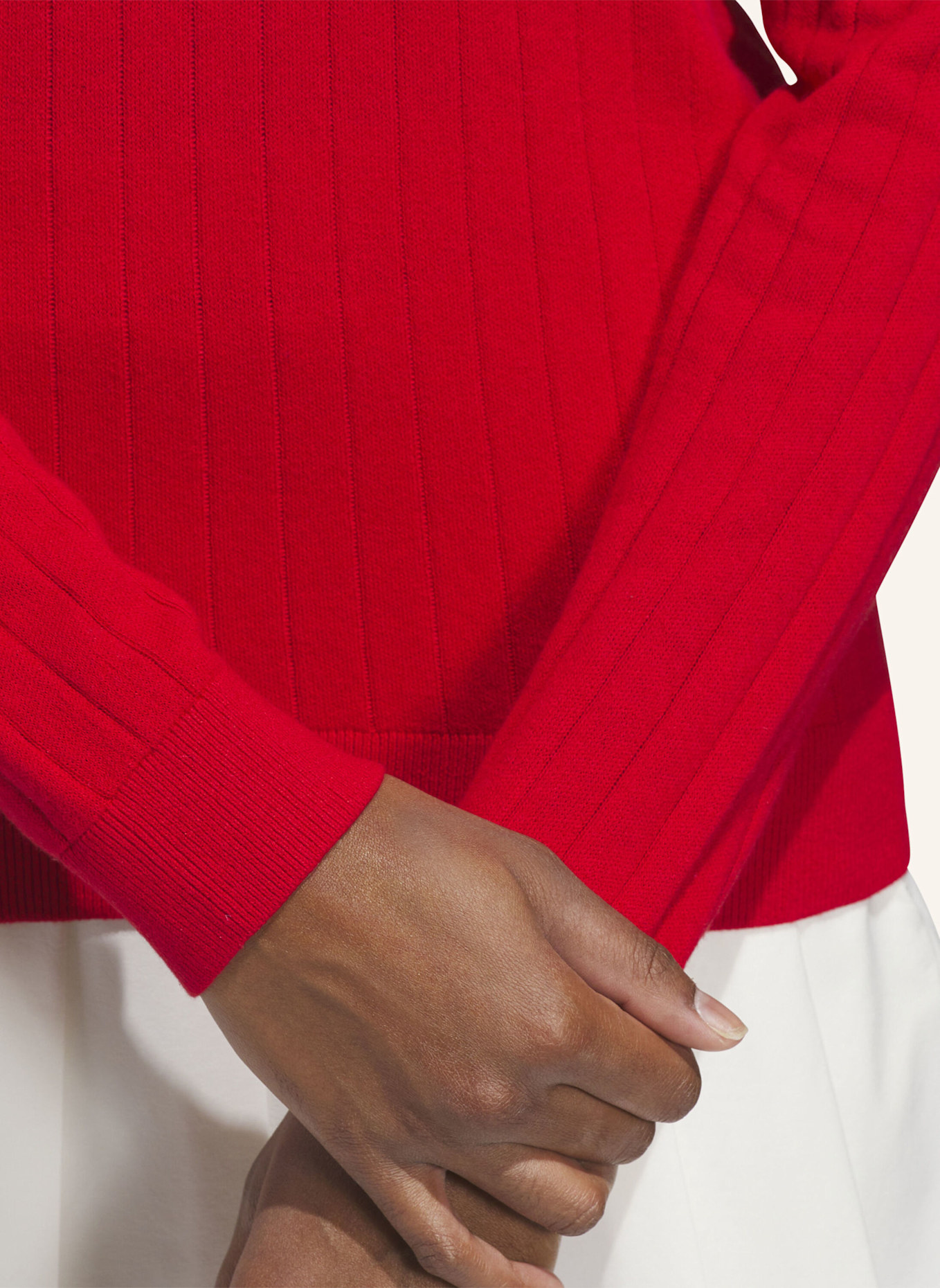adidas ORIGINALS CASHMERE KNIT PULLOVER: ROT