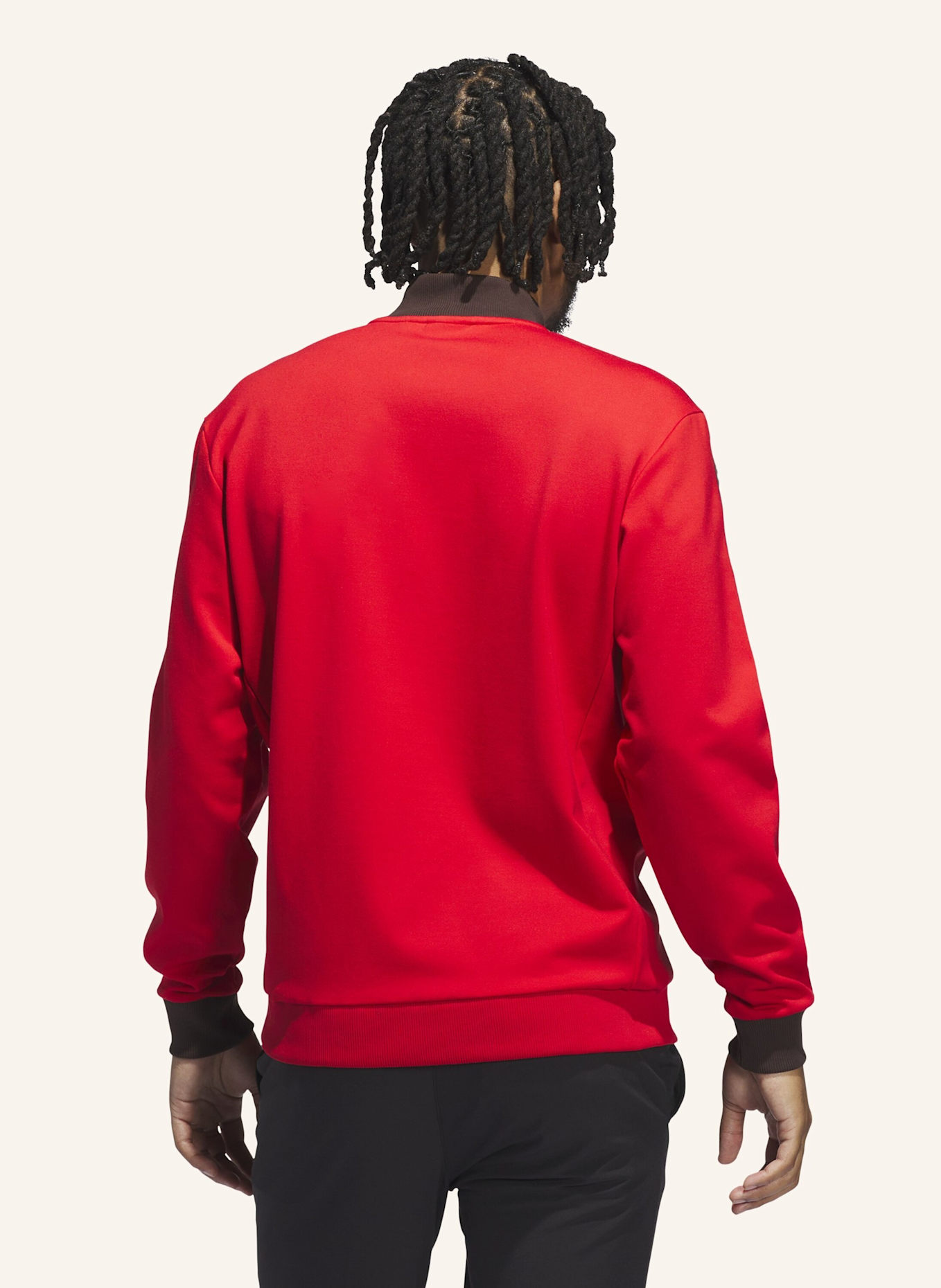 adidas ORIGINALS 3-STREIFEN 1/4 ZIP SWEATSHIRT: ROT