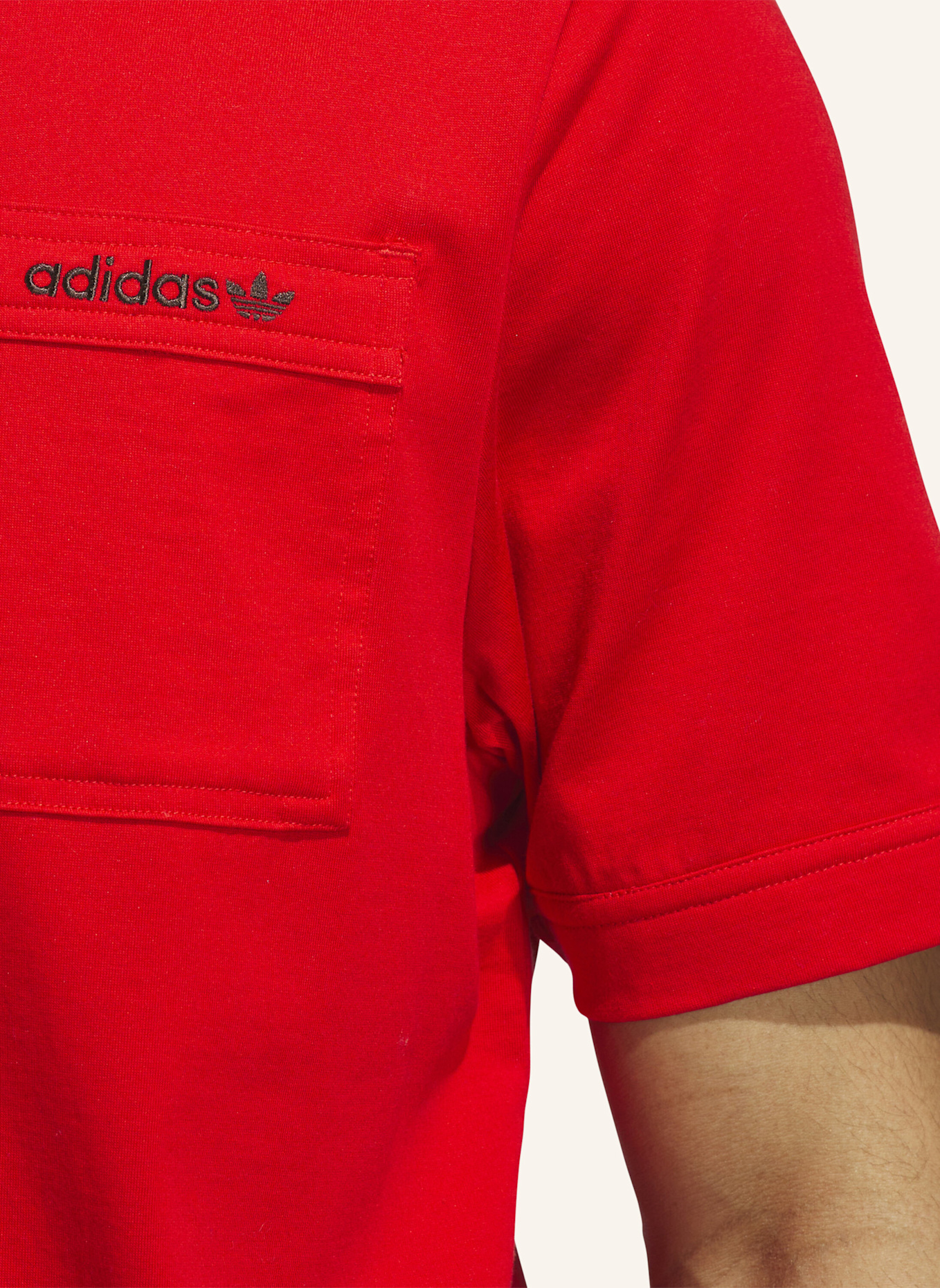 adidas ORIGINALS ARCHIVE POCKET POLOSHIRT: ROT