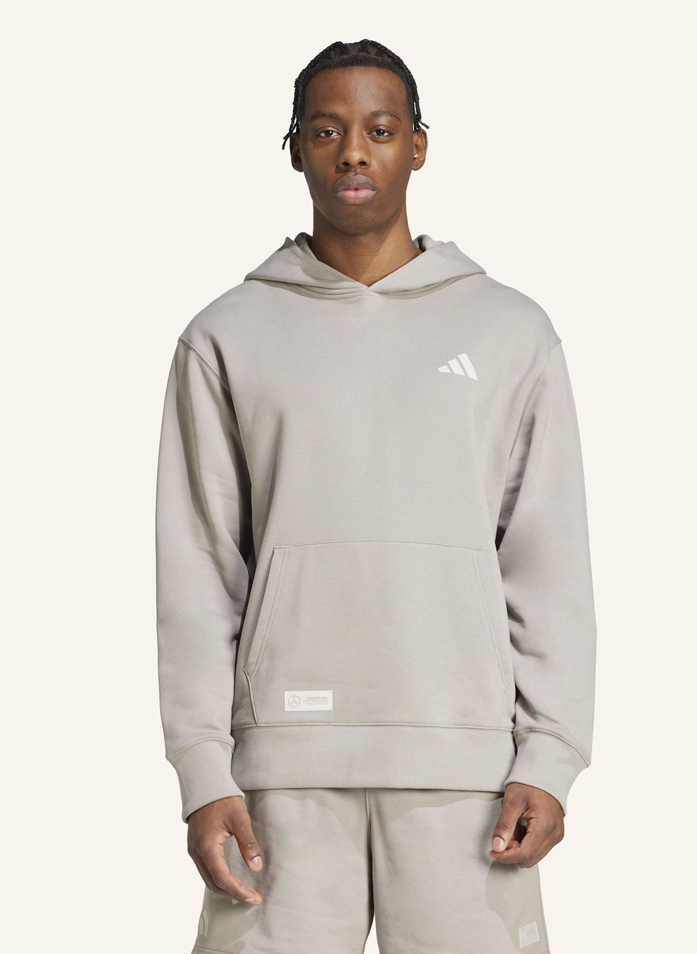 adidas MERCEDES - AMG PETRONAS FORMULA ONE TEAM PREMIUM SWEAT HOODIE: BEIGE