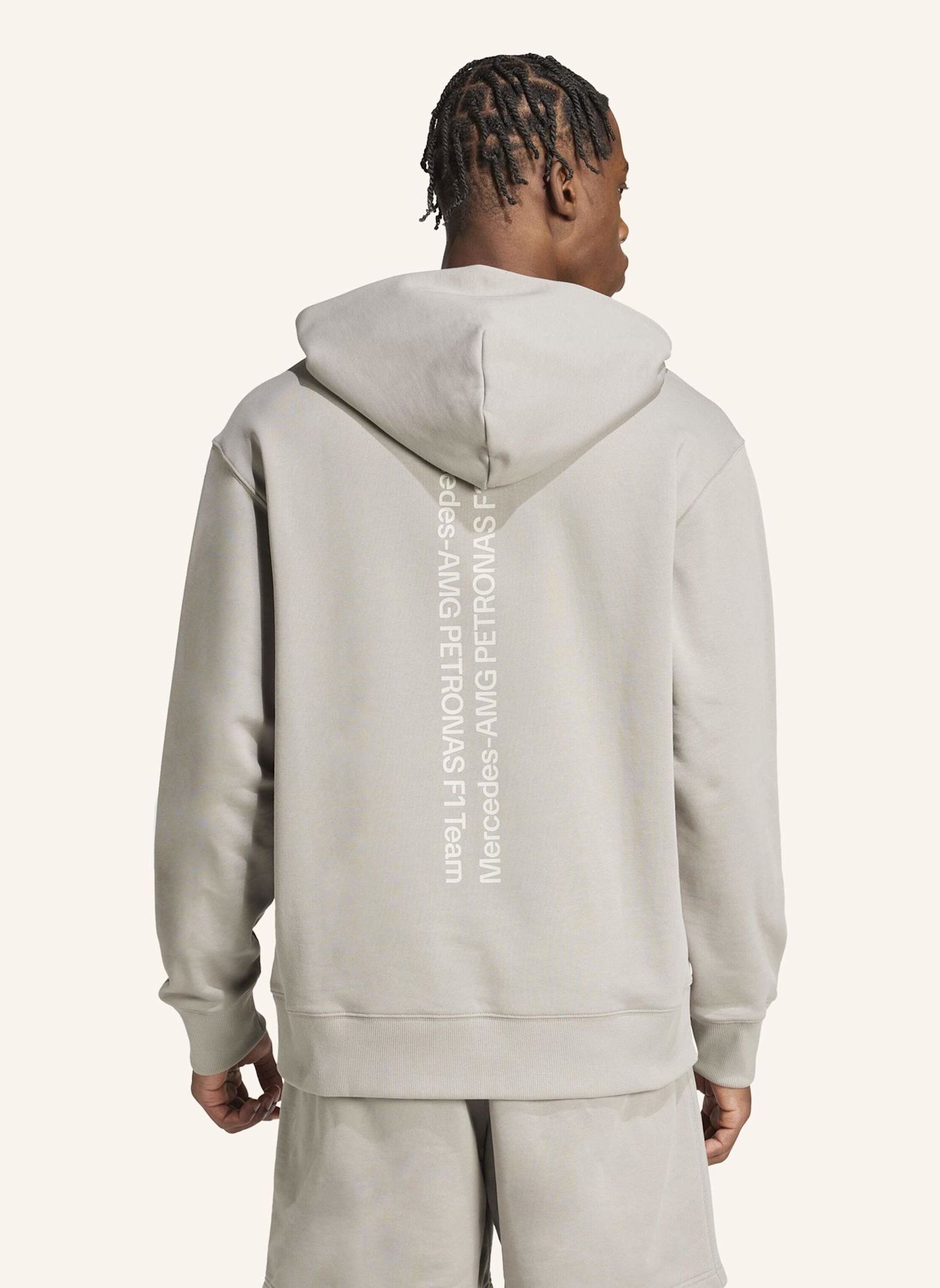 adidas MERCEDES - AMG PETRONAS FORMULA ONE TEAM PREMIUM SWEAT HOODIE: BEIGE