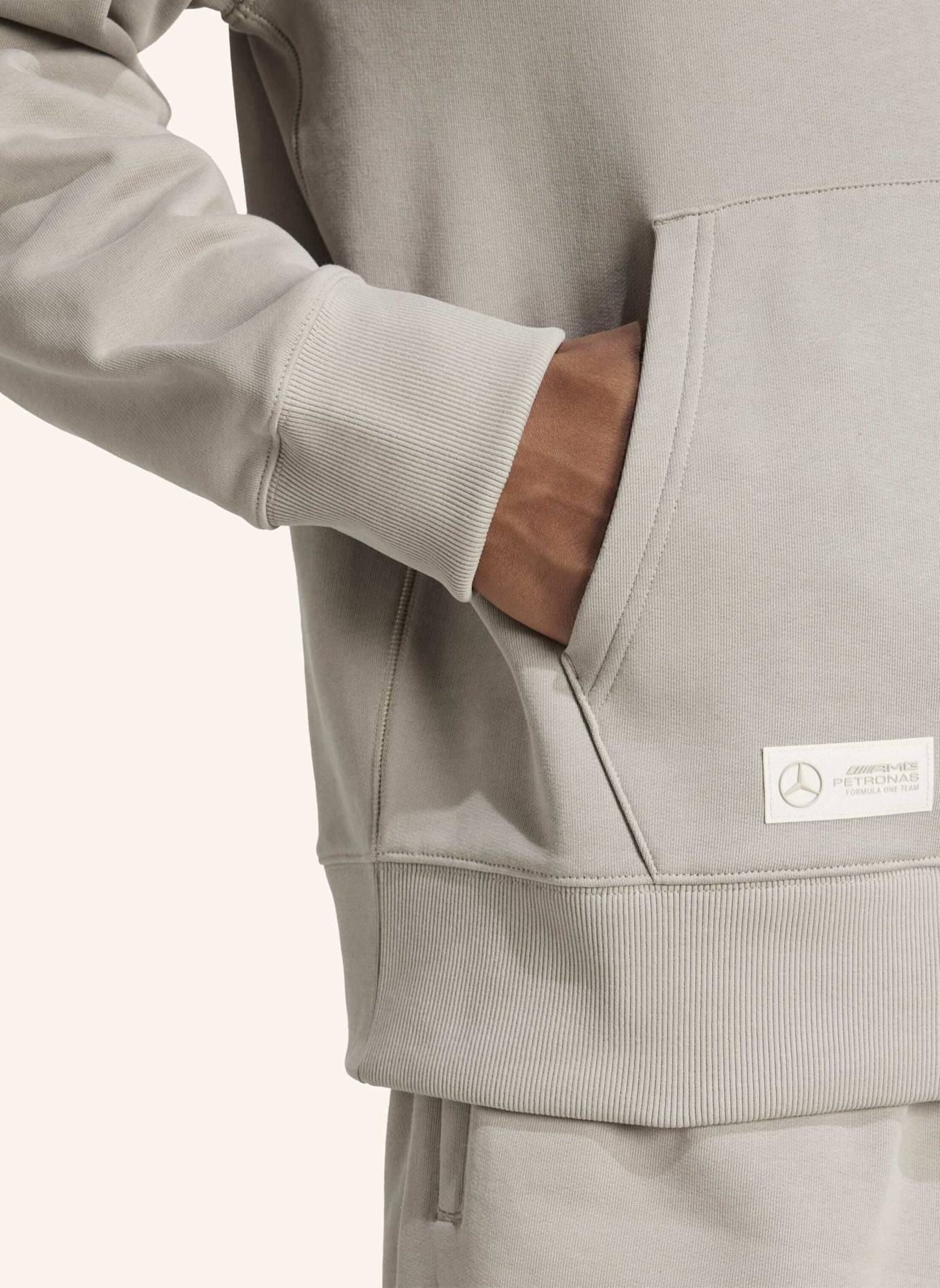 adidas MERCEDES - AMG PETRONAS FORMULA ONE TEAM PREMIUM SWEAT HOODIE: BEIGE