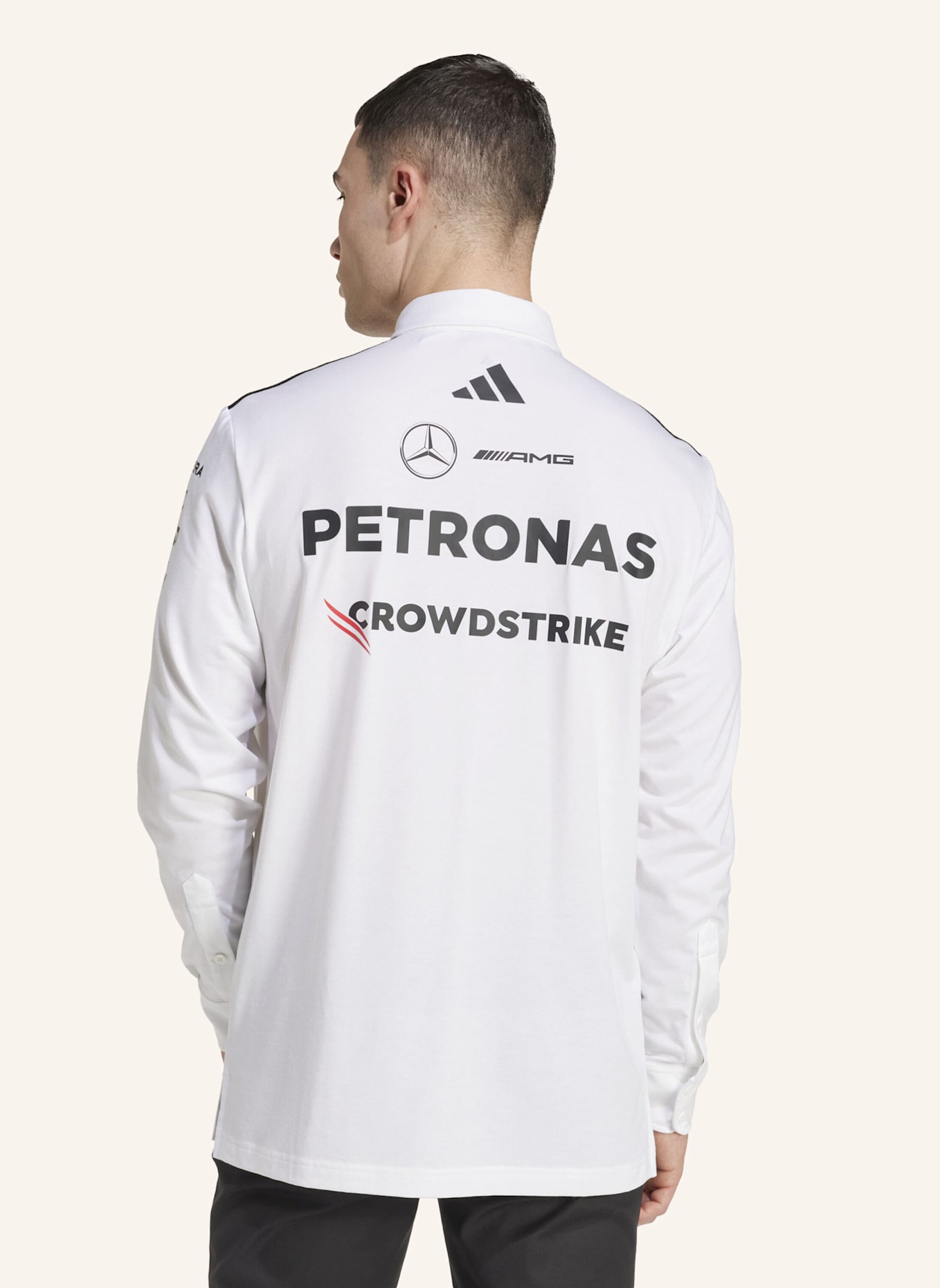 adidas MERCEDES - AMG PETRONAS FORMULA ONE TEAM POLOSHIRT: WEISS/ SCHWARZ