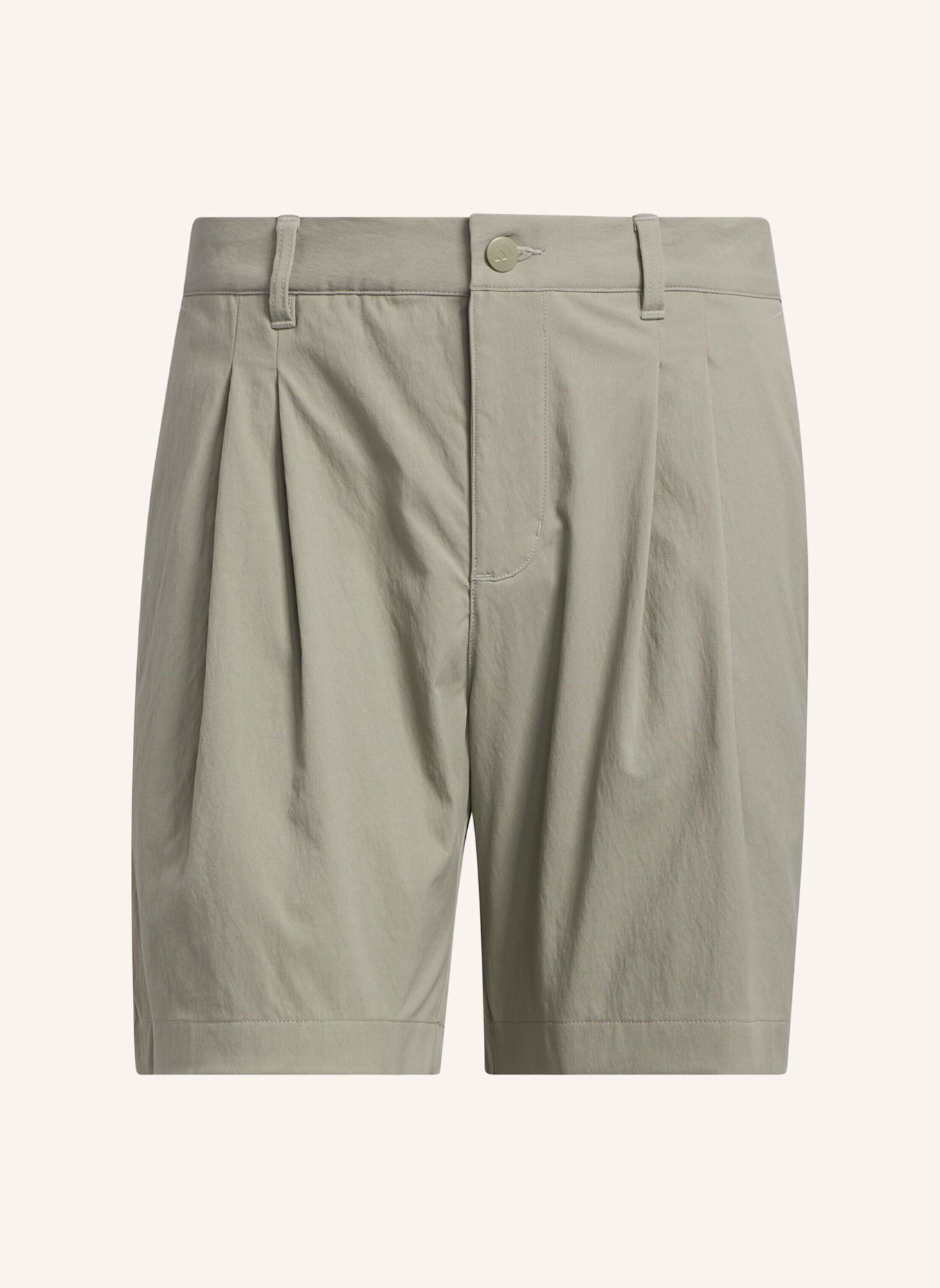 adidas GO-TO PLEATED 7-INCH SHORTS: BEIGE