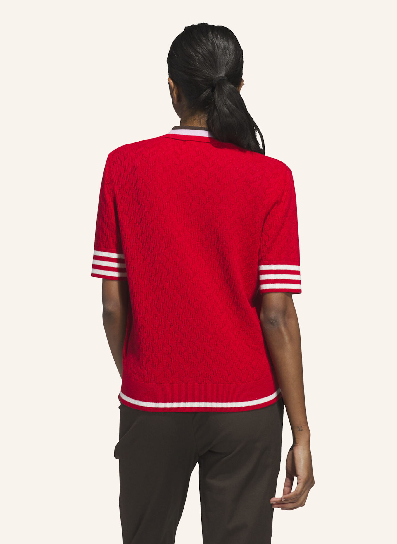 adidas ORIGINALS KNIT POLOSHIRT: ROT