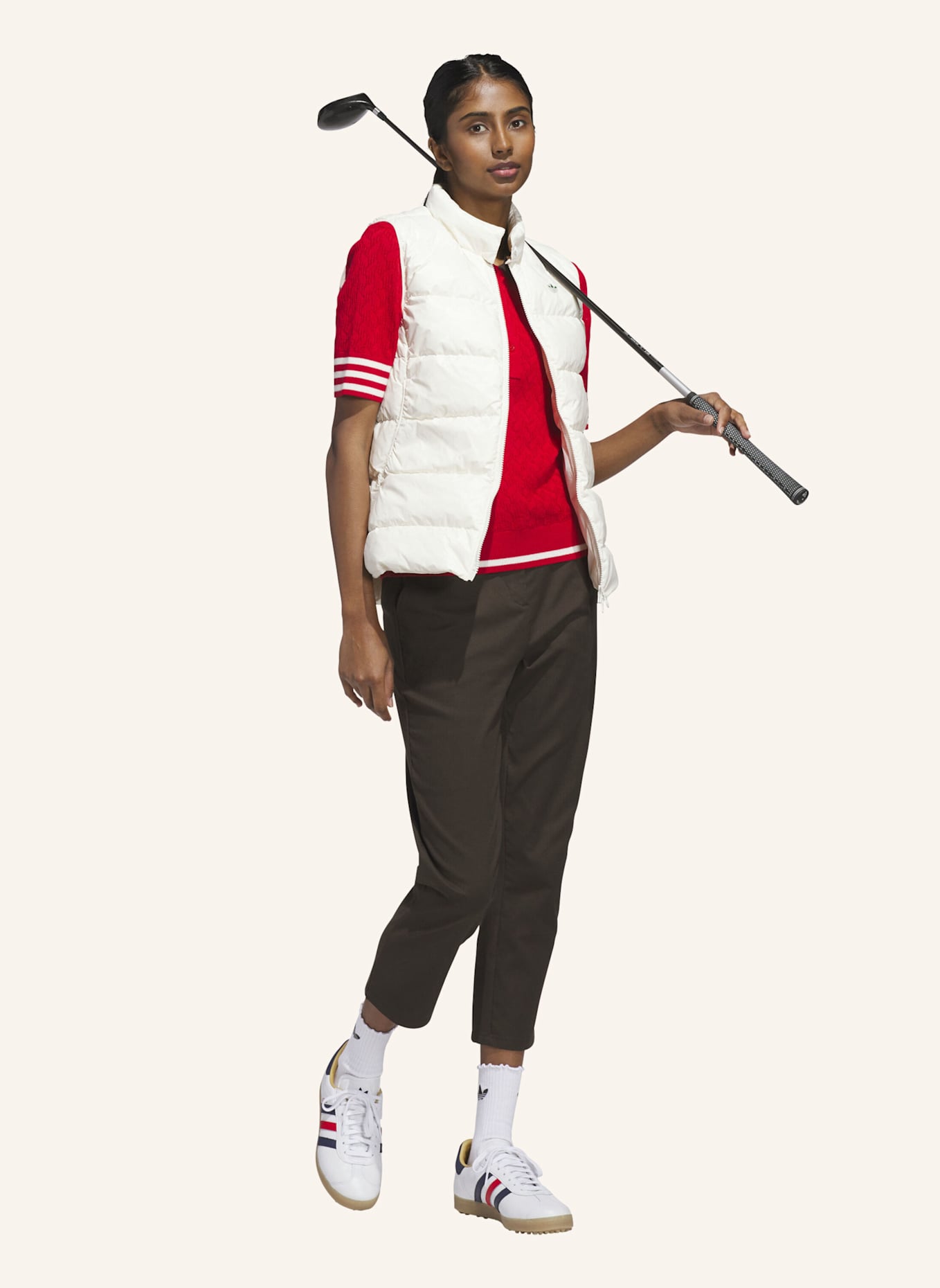 adidas ORIGINALS KNIT POLOSHIRT: ROT