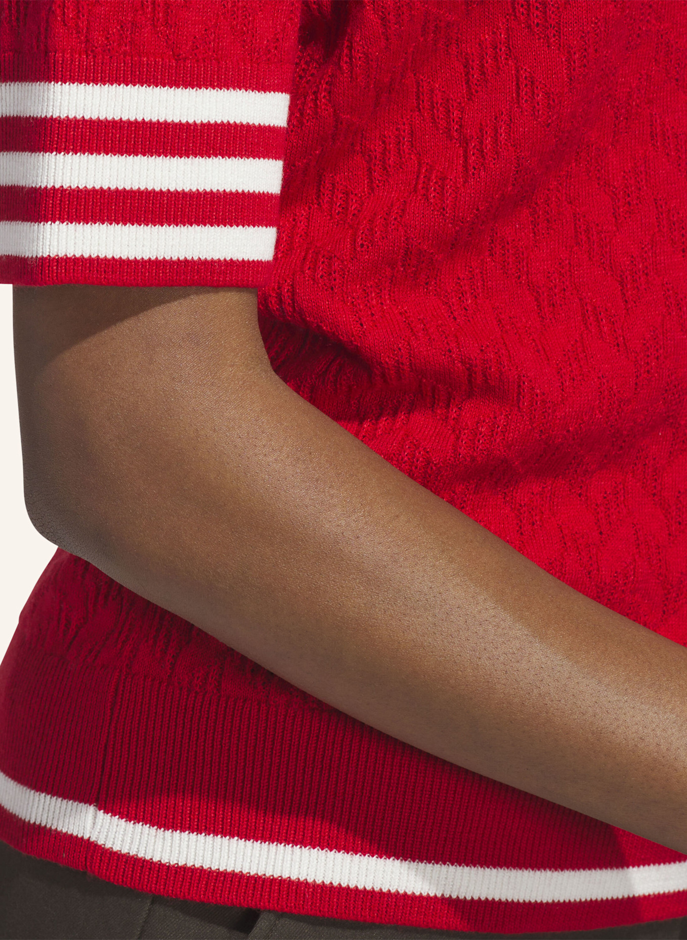 adidas ORIGINALS KNIT POLOSHIRT: ROT