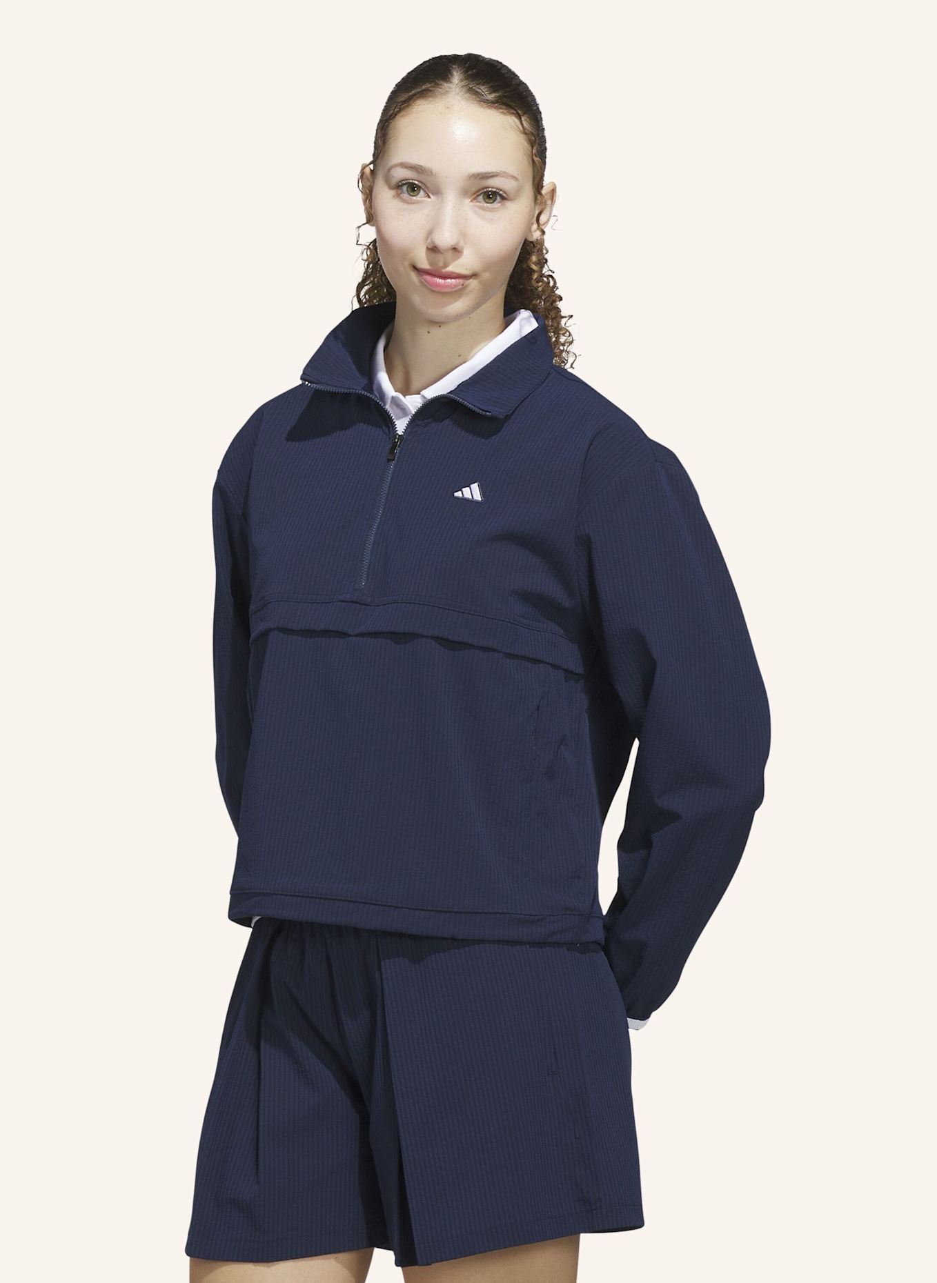 adidas GO-TO QUARTER-ZIP JACKE: BLAU