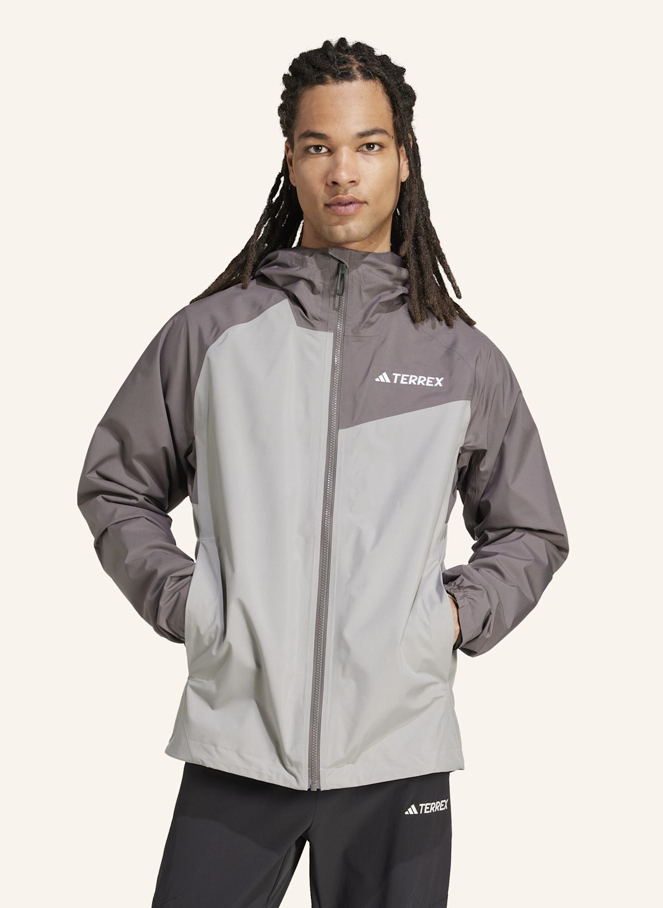 adidas TERREX Regenjacke TERREX MULTI 2 LAYER RAIN.RDY: GRAU/ SCHWARZ