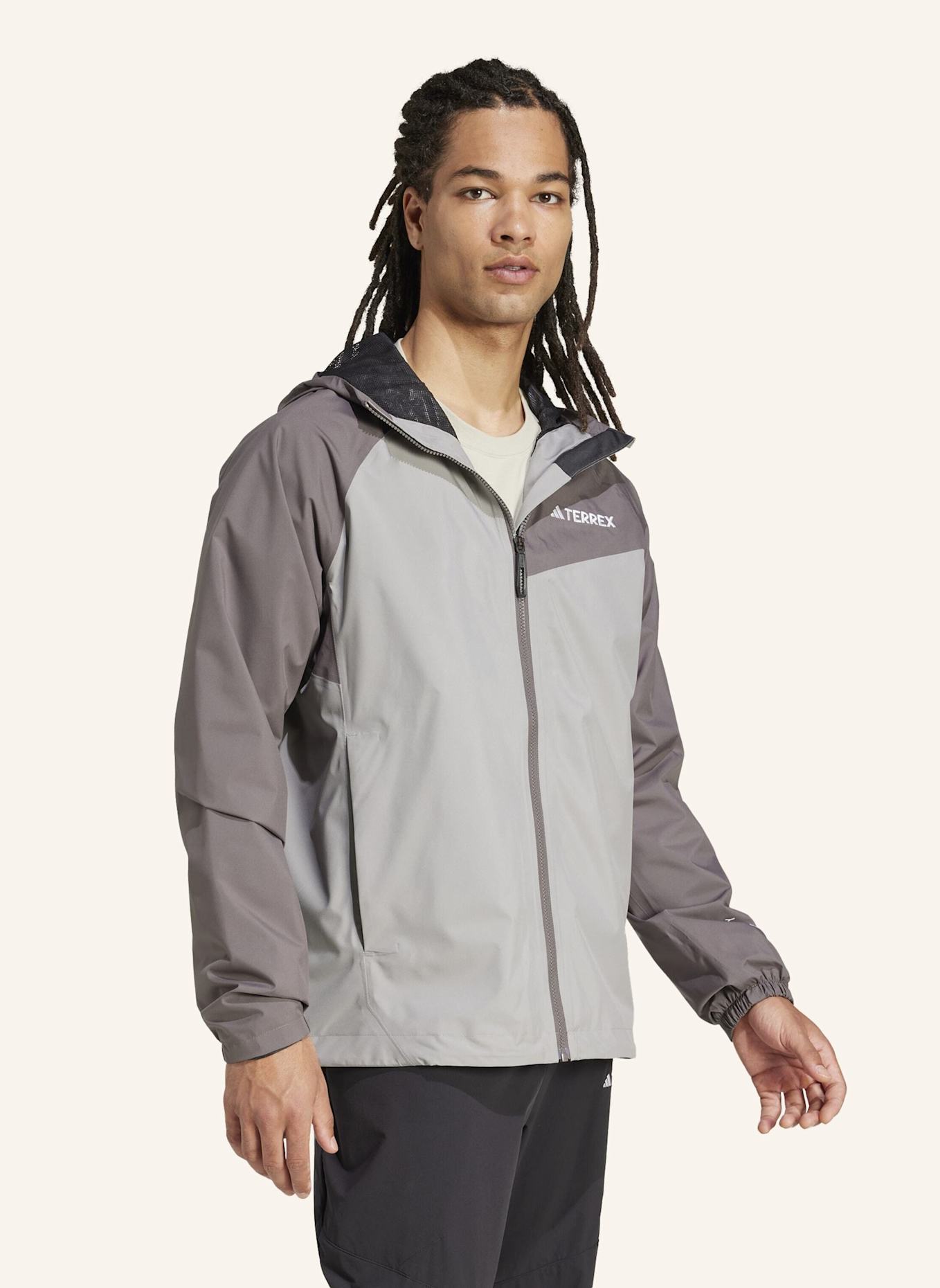 adidas TERREX Regenjacke TERREX MULTI 2 LAYER RAIN.RDY: GRAU/ SCHWARZ