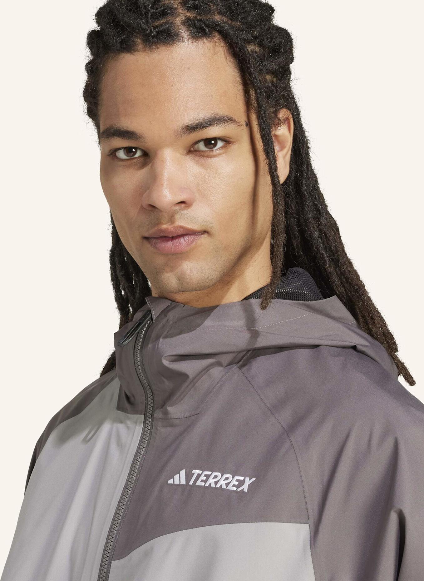 adidas TERREX Regenjacke TERREX MULTI 2 LAYER RAIN.RDY: GRAU/ SCHWARZ
