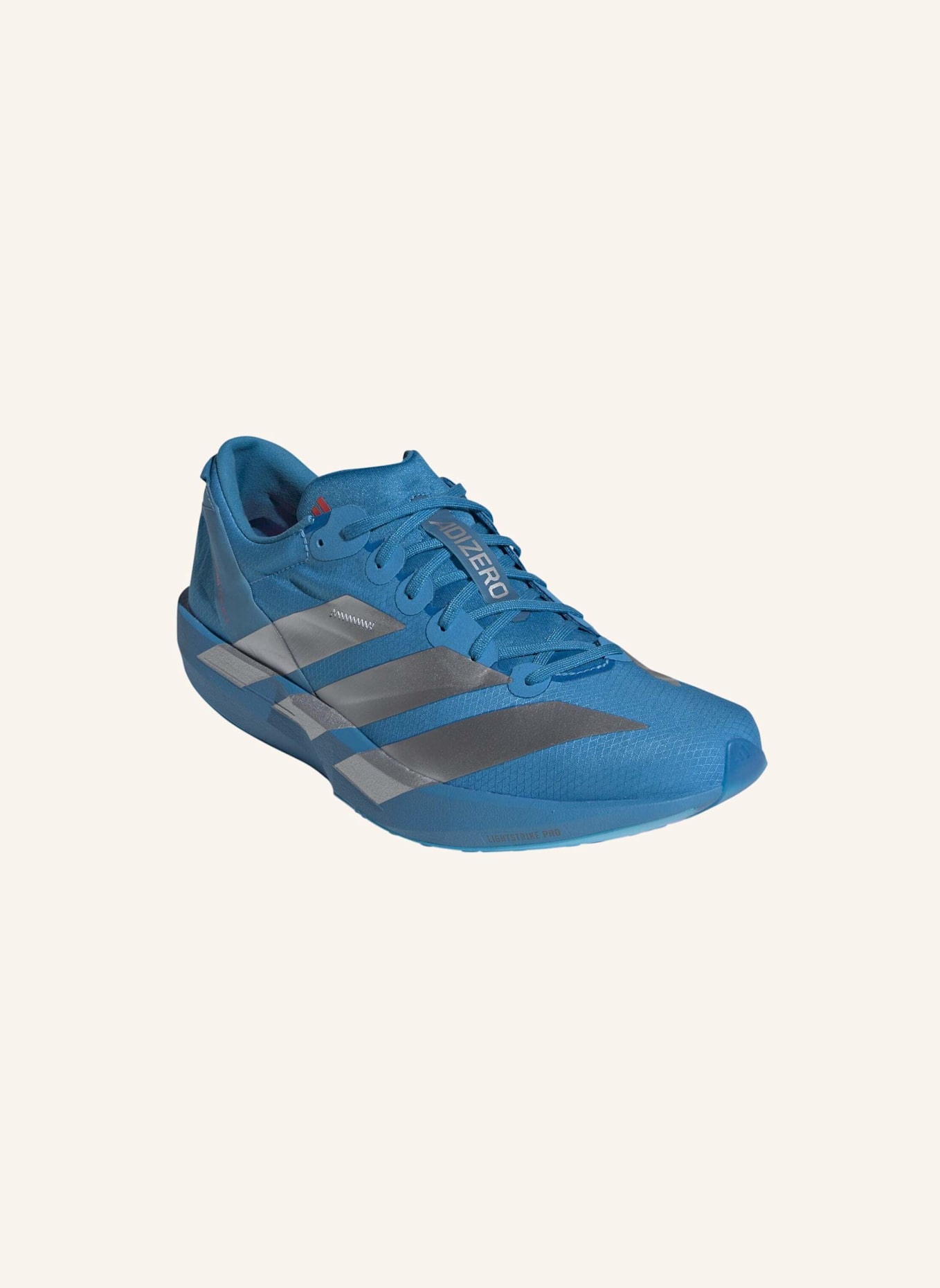 adidas Laufschuhe ADIZERO ADIOS 9: SILBER/ ROT