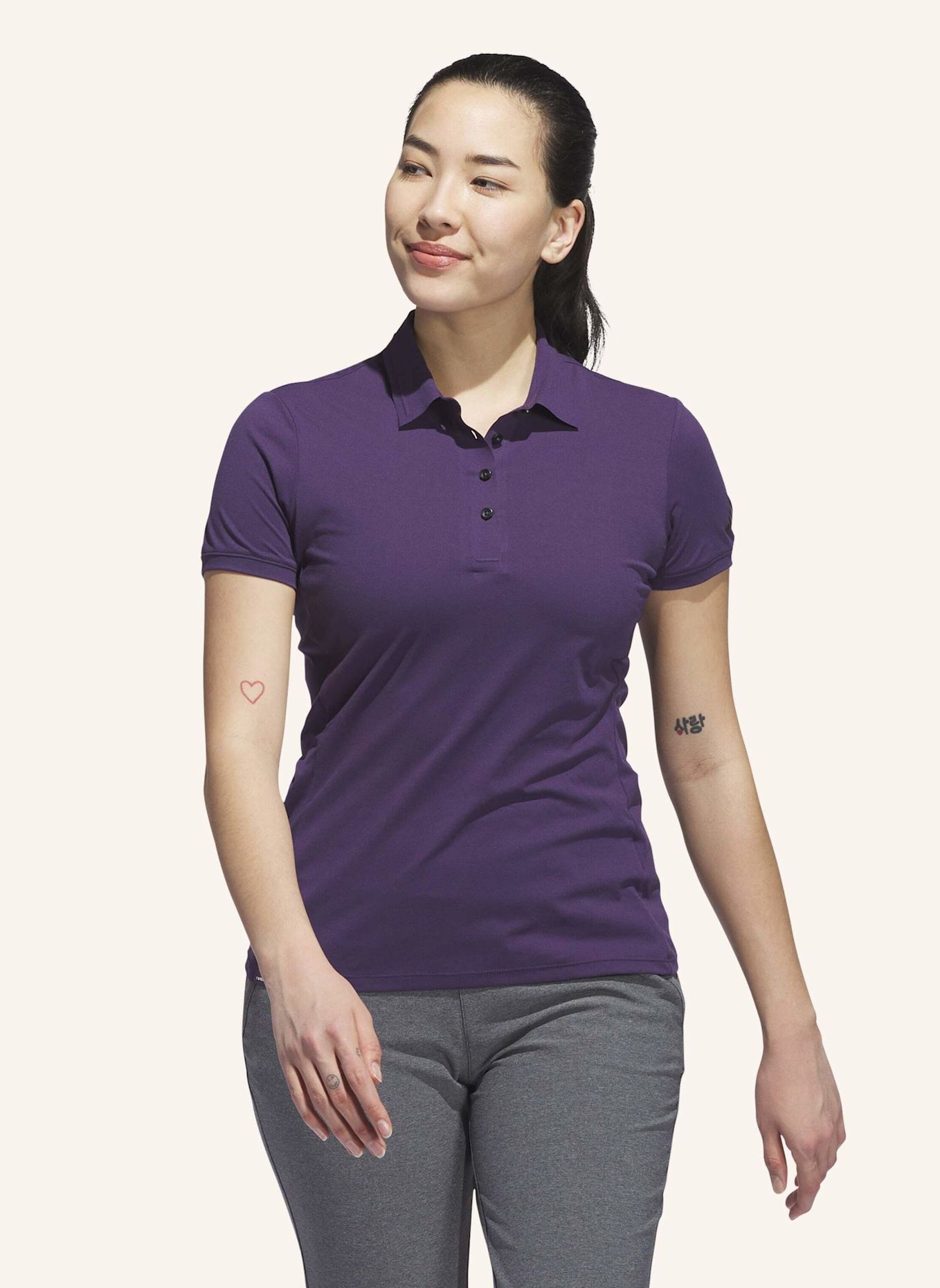 adidas ULTIMATE365 TOUR TWISTKNIT POLOSHIRT: LILA