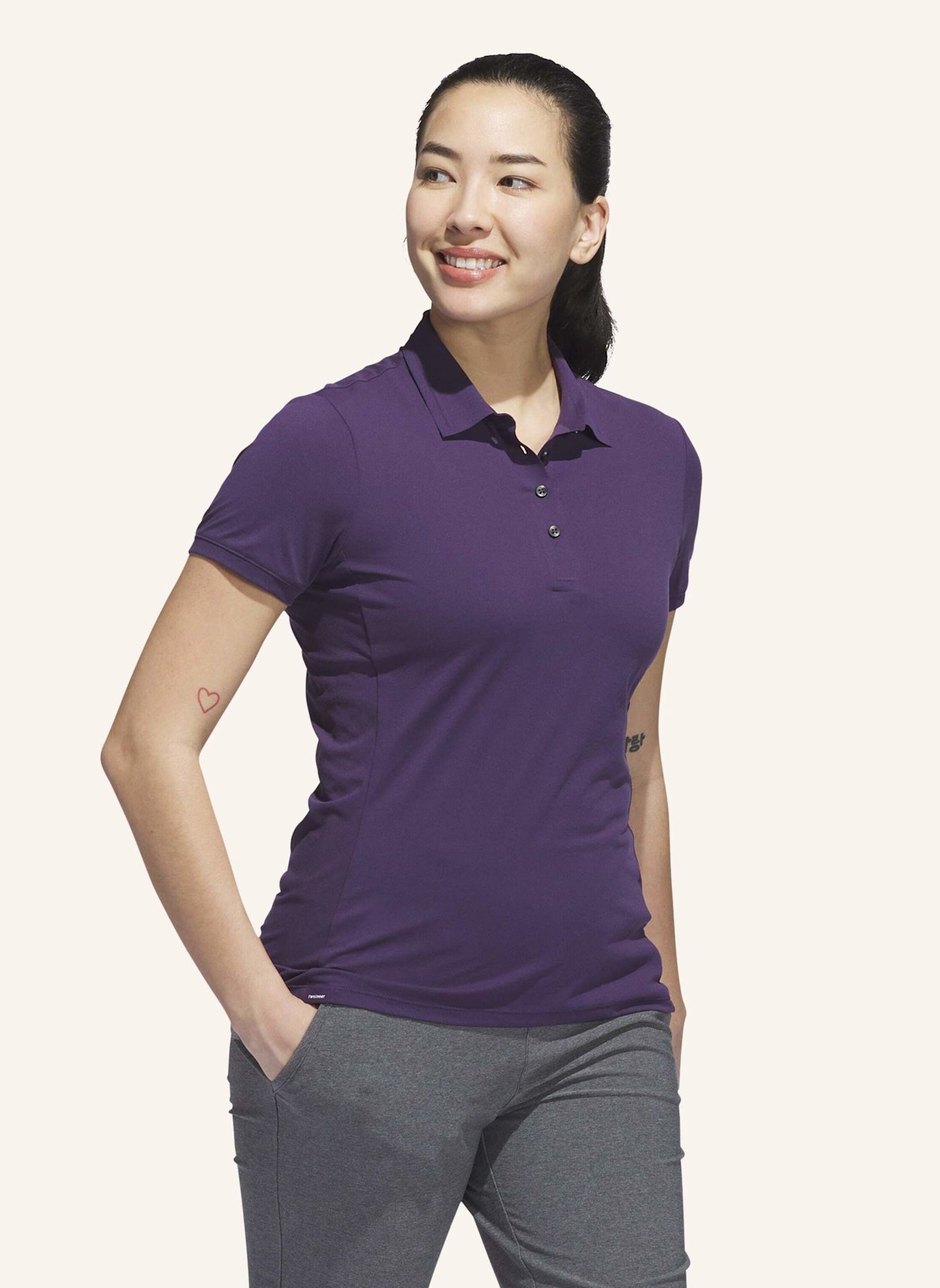 adidas ULTIMATE365 TOUR TWISTKNIT POLOSHIRT: LILA