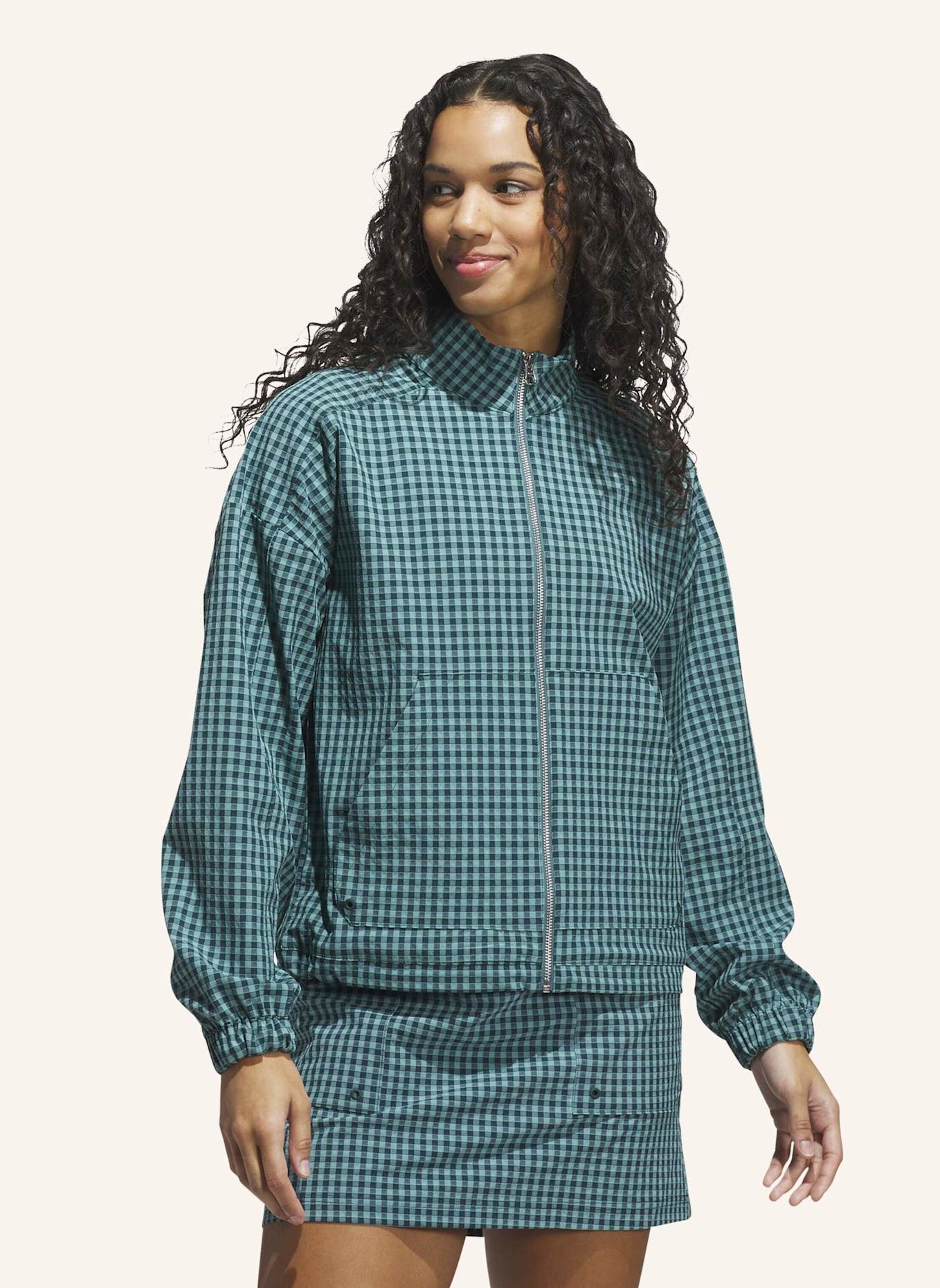 adidas ULTIMATE365 GINGHAM JACKE: GRÜN