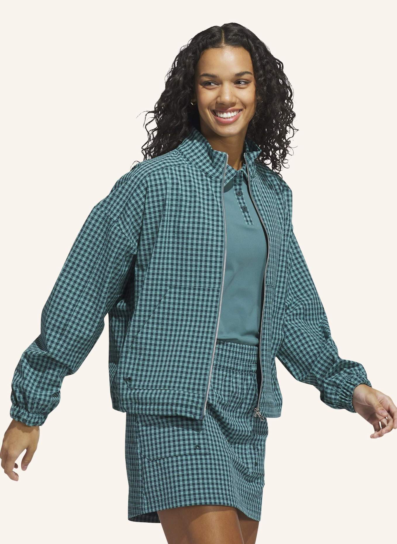 adidas ULTIMATE365 GINGHAM JACKE: GRÜN