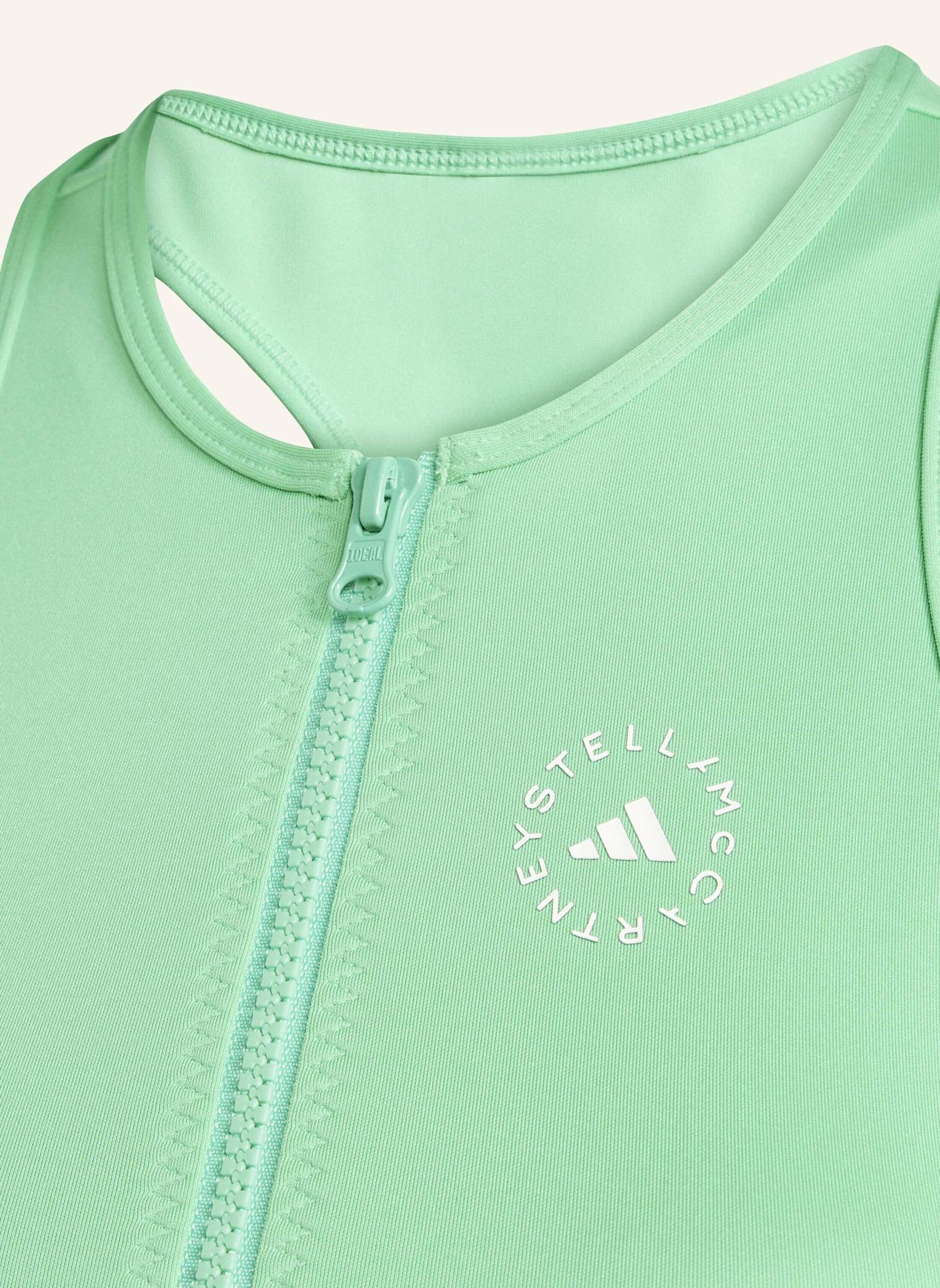 adidas by Stella McCartney ADIDAS BY STELLA MCCARTNEY HIGH NECK CROP-TOP: GRAU