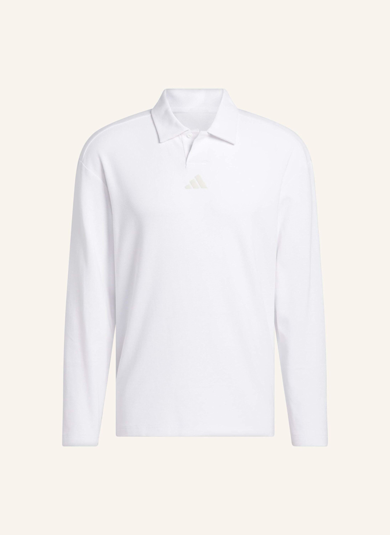 adidas BEYOND LONG SLEEVE LOOSE FIT POLOSHIRT: WEISS