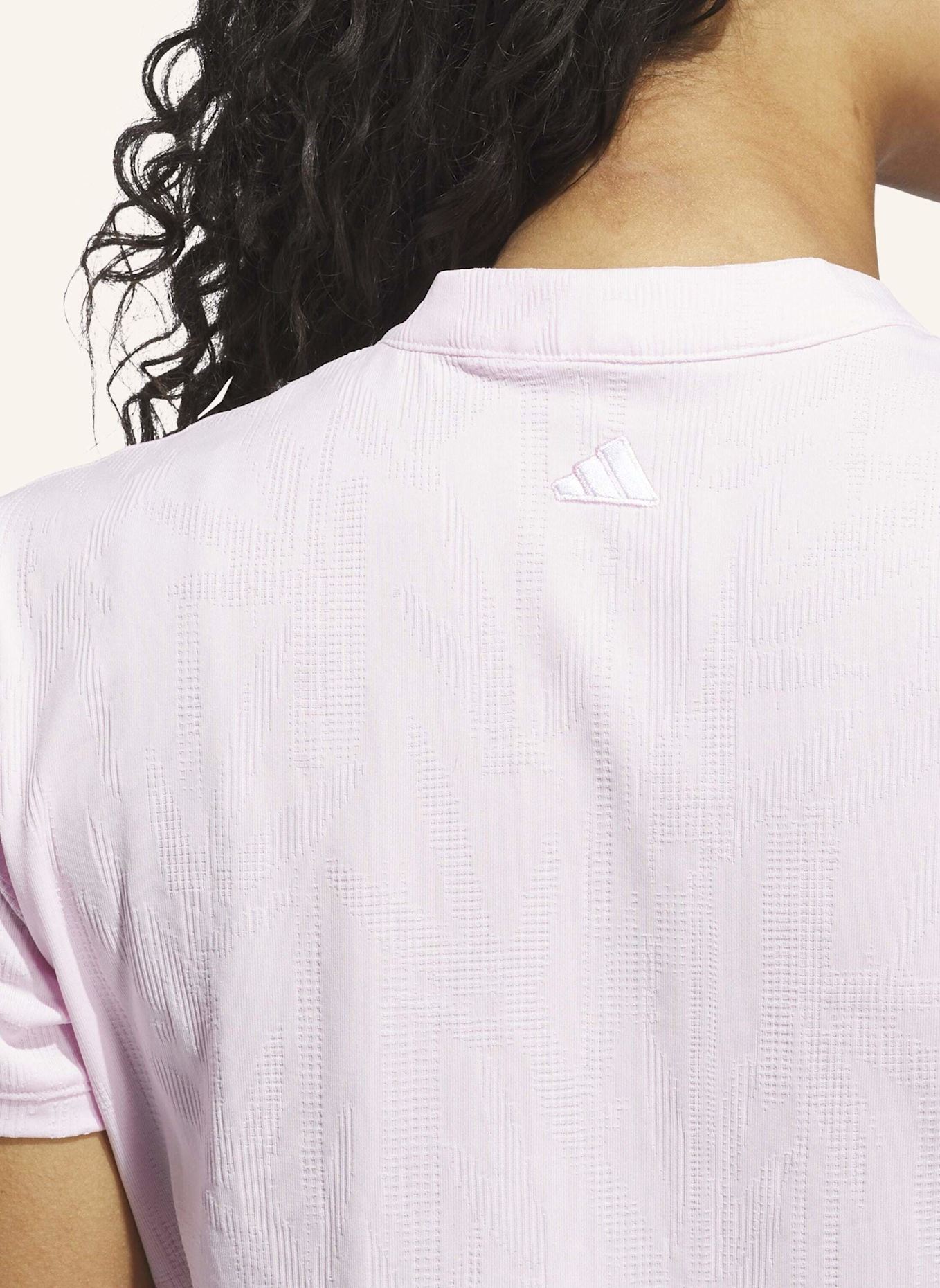 adidas GO-TO JACQUARD SHORT SLEEVE POLOSHIRT: ROSA