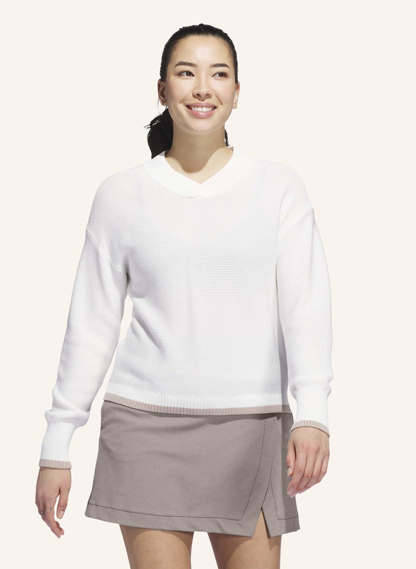 adidas ULTIMATE365 STRICKPULLOVER: WEISS