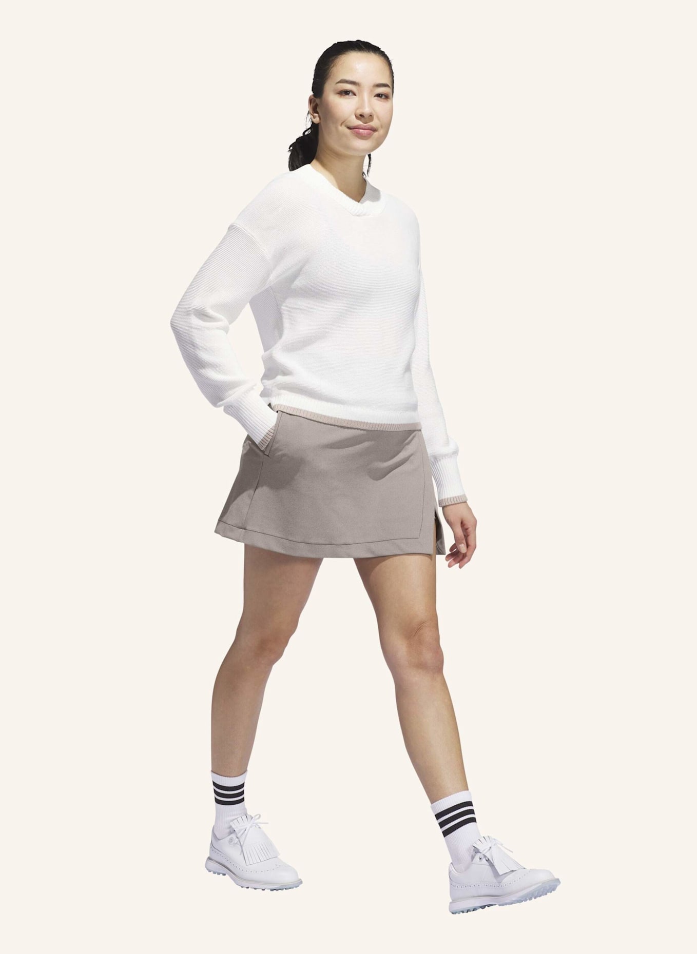 adidas ULTIMATE365 STRICKPULLOVER: WEISS