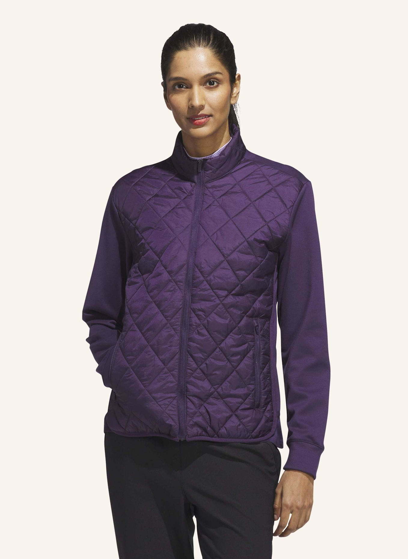 adidas ULTIMATE365 QUILTED FULL-ZIP JACKE: LILA