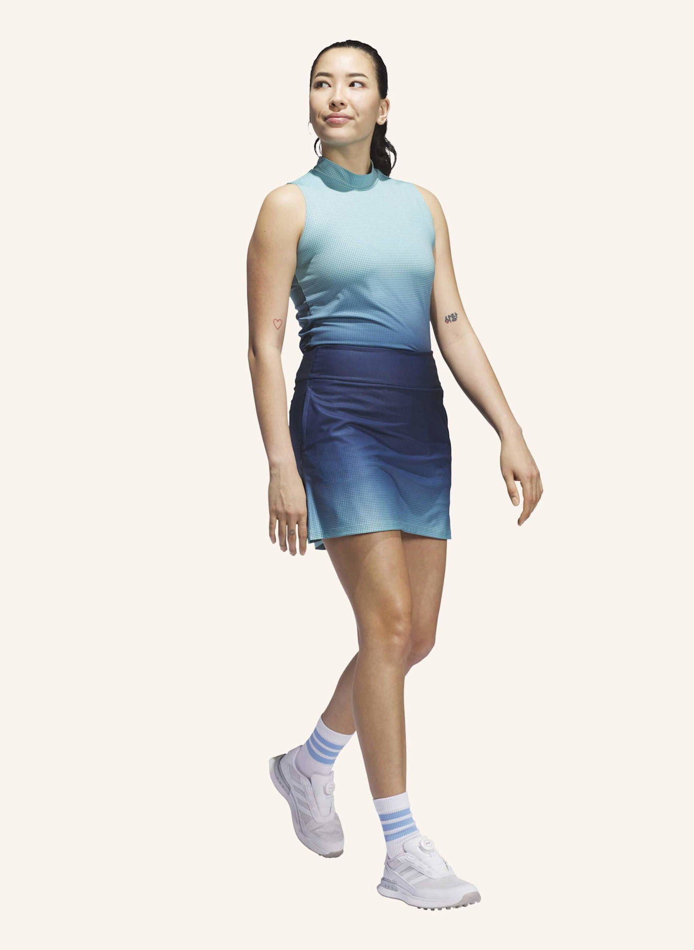 adidas ULTIMATE365 GRADIENT SKORT: BLAU