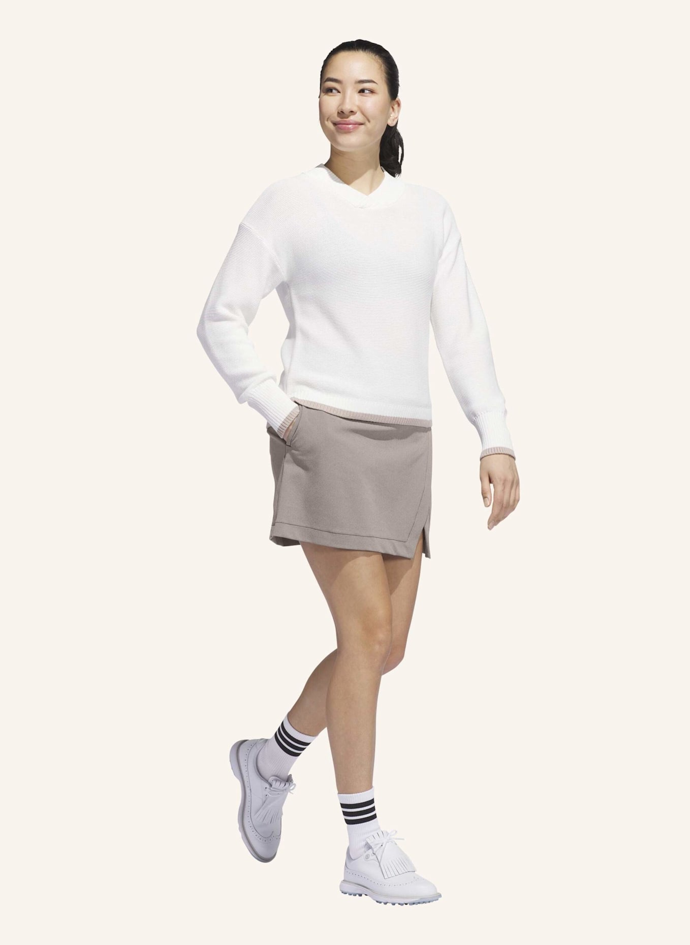 adidas ULTIMATE365 FAUX WRAP SKORT: WEISS