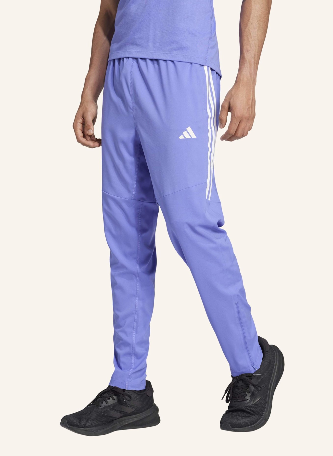 adidas OWN THE RUN 3-STREIFEN HOSE: BLAU