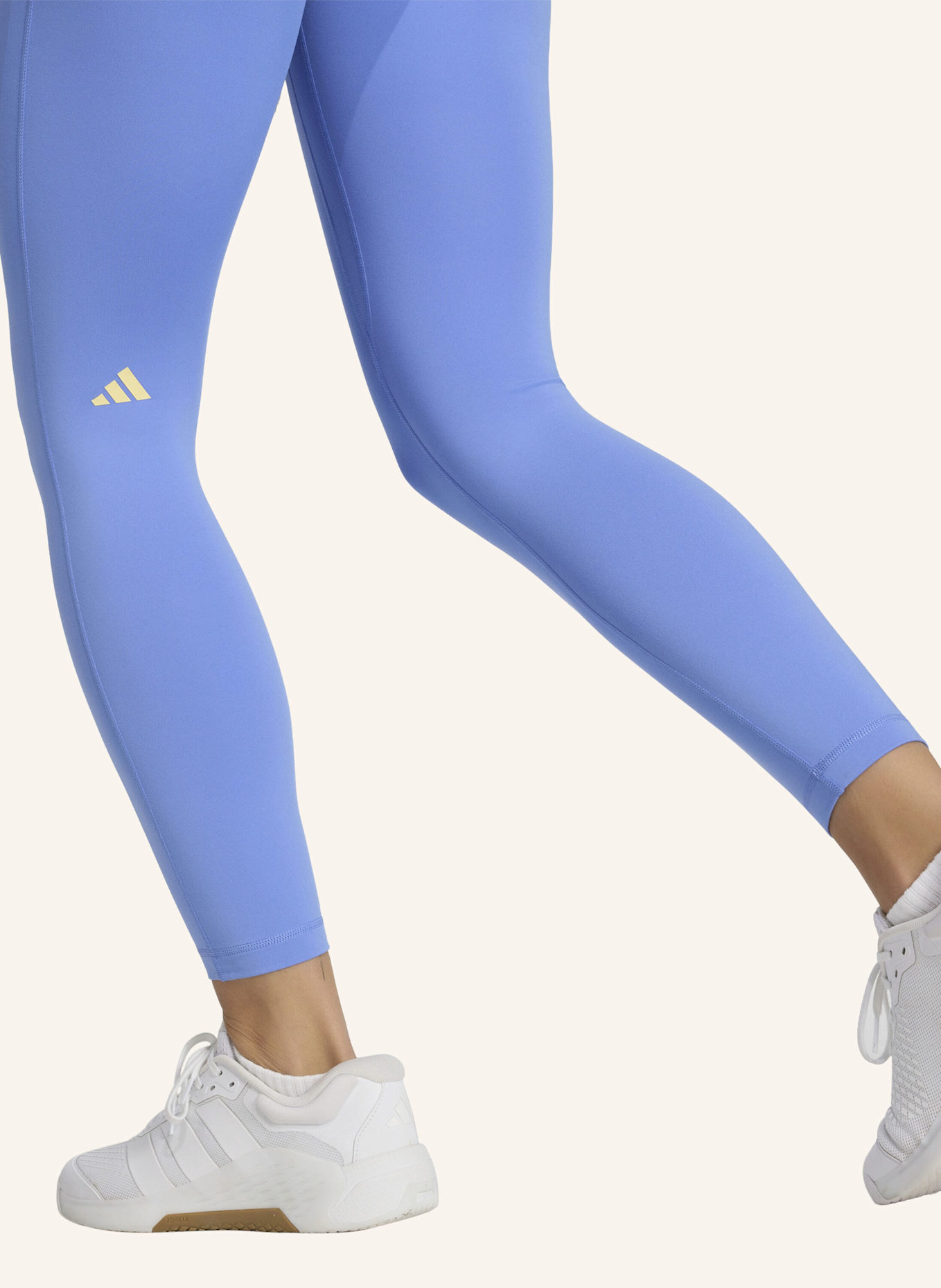 adidas 3-STREIFEN STUDIO ALL ME 7/8 X-OVER LEGGINGS: BLAU
