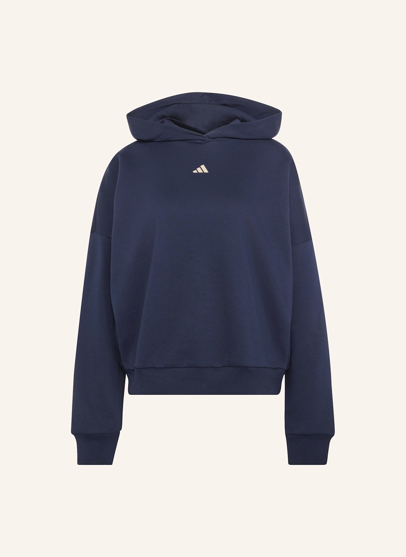 adidas 3-STREIFEN STUDIO HOODIE: BLAU