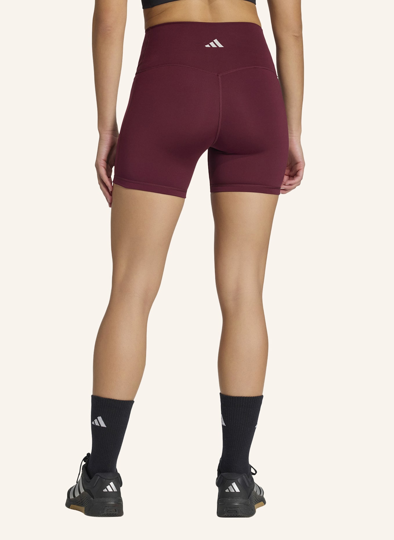 adidas 3-STREIFEN STUDIO ALL ME BOOTY LEGGINGS, KURZ: ROT