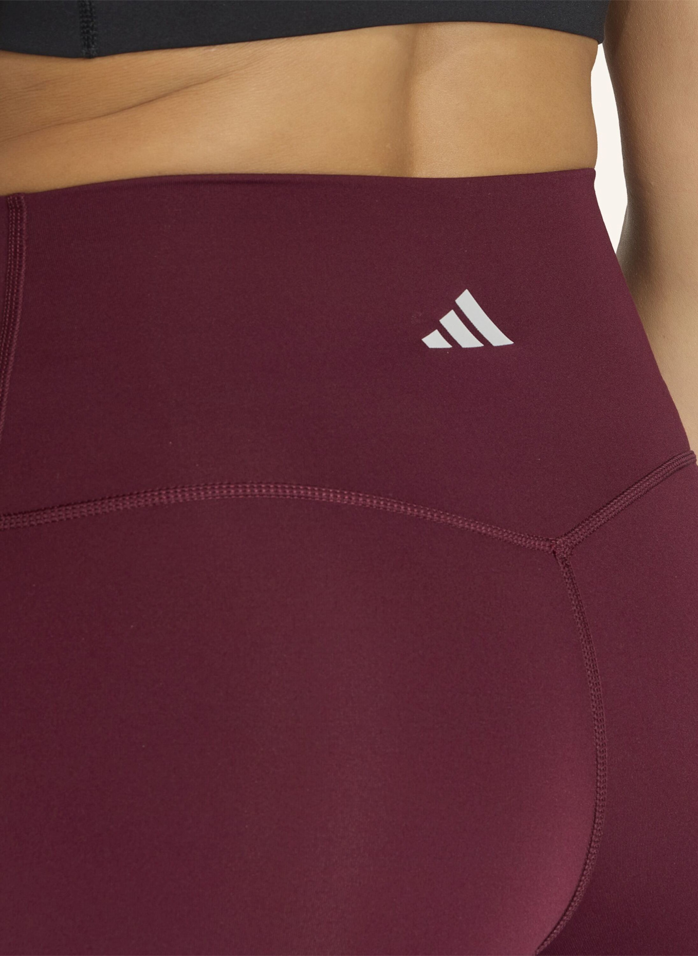 adidas 3-STREIFEN STUDIO ALL ME BOOTY LEGGINGS, KURZ: ROT