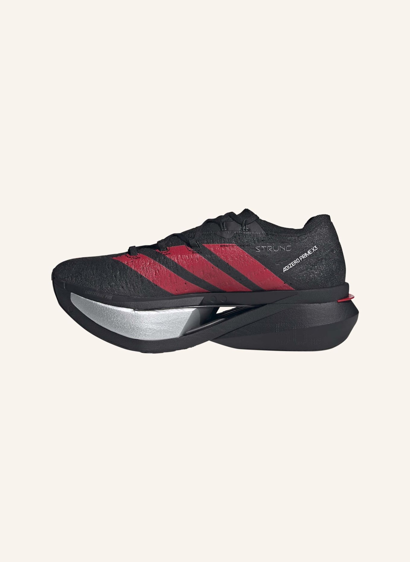 adidas ADIZERO PRIME X3 STRUNG AMG LAUFSCHUH: SCHWARZ