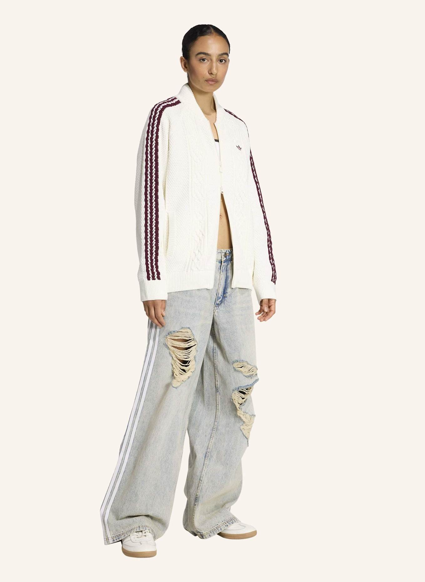 adidas Originals Strickjacke ARCHIVE CUTLINE KNIT: WEISS