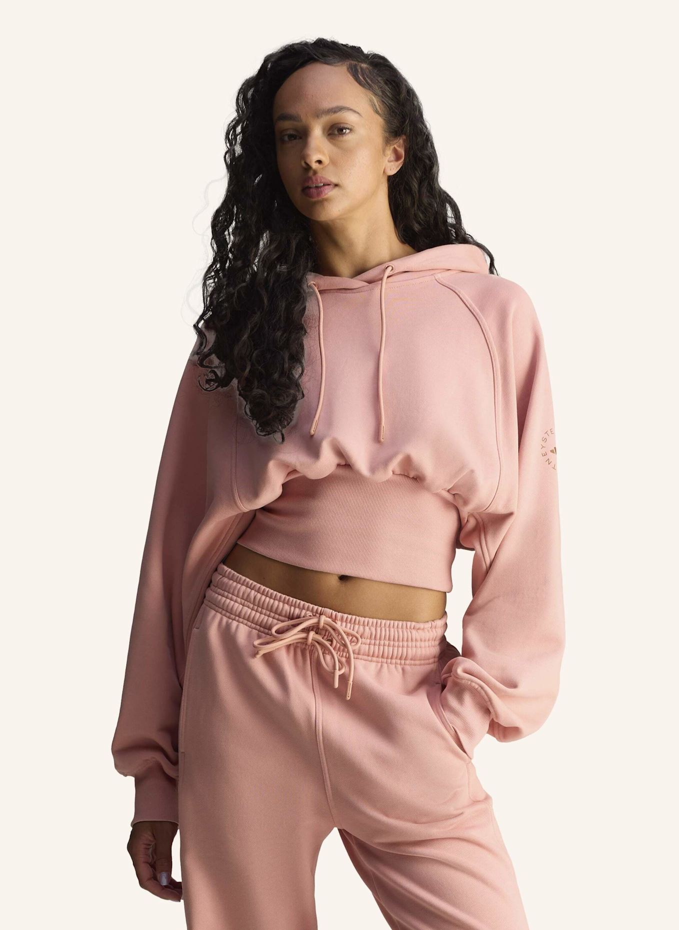 adidas by Stella McCartney ADIDAS BY STELLA MCCARTNEY CROPPED HOODIE: ROSA