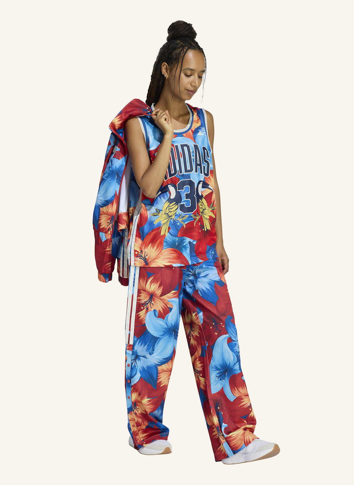 adidas ADIDAS X FARM RIO HOUSE OF TIRO TRAININGSHOSE: BLAU/ WEISS